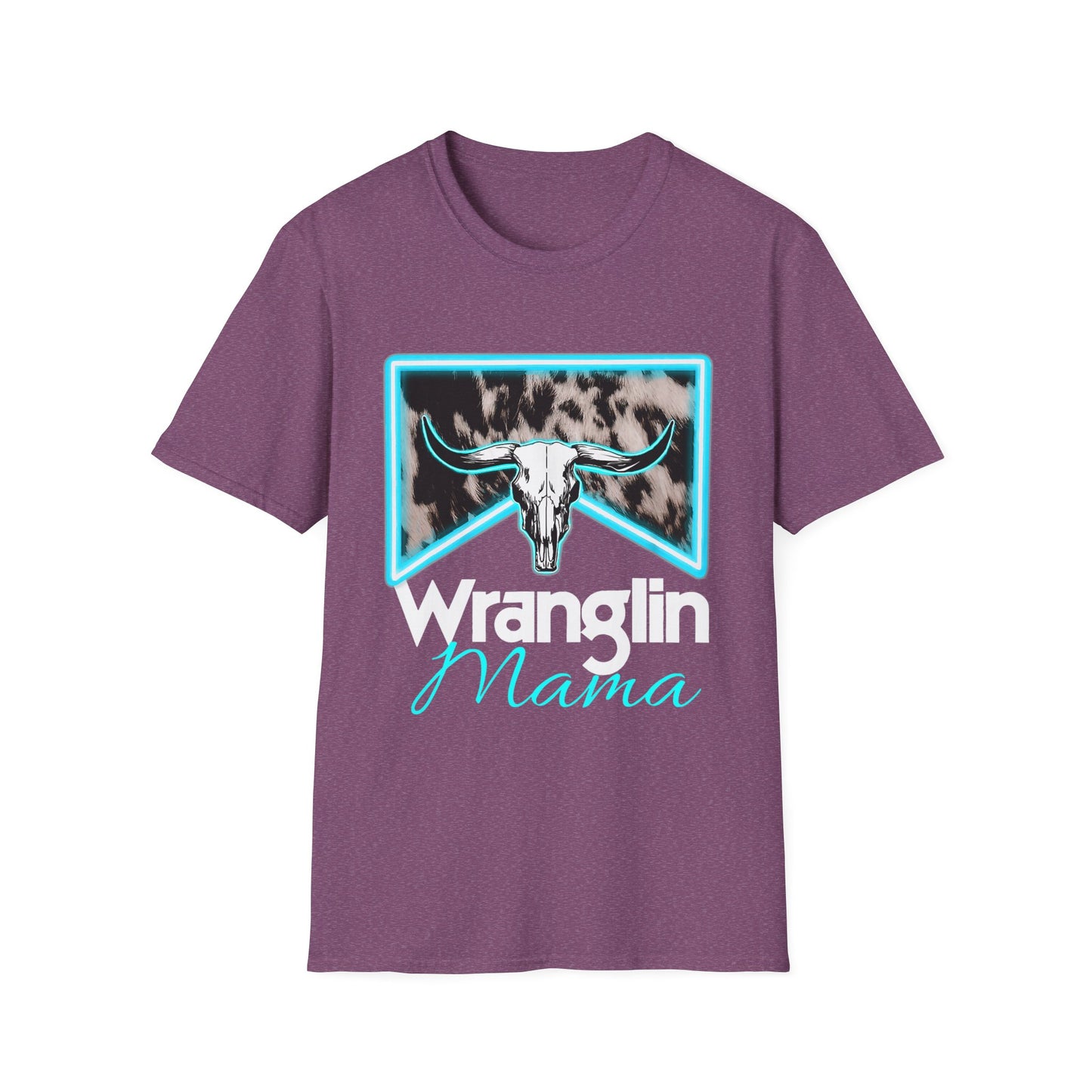 Wranglin Mama Tee — Western Cow Skull Graphic T-Shirt for Moms