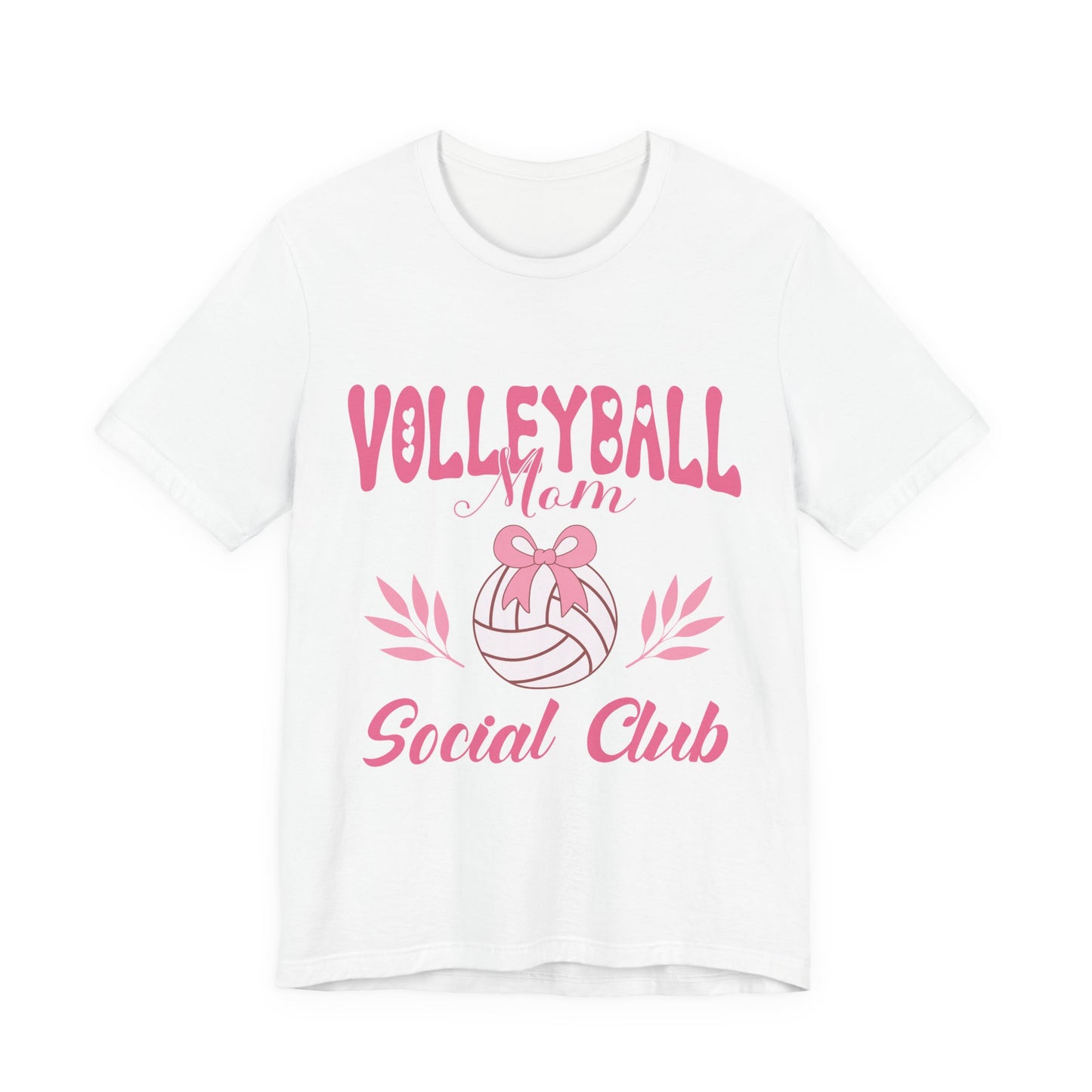 Volleyball Mom Social Club Tee — Pink Volleyball Mom Shirt
