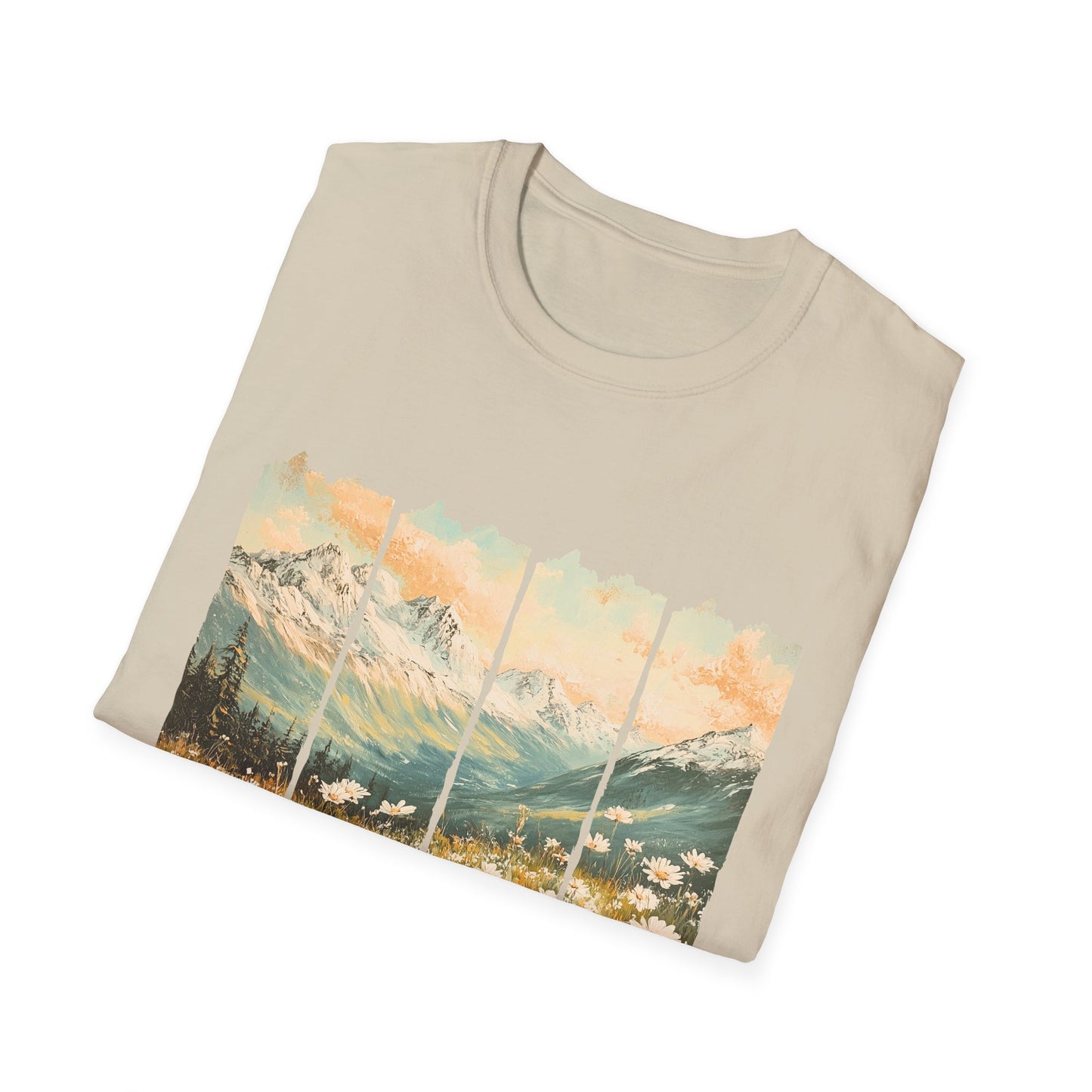 Mountain Meadow Vintage Graphic T-Shirt — Live Wild Scenic Nature Tee