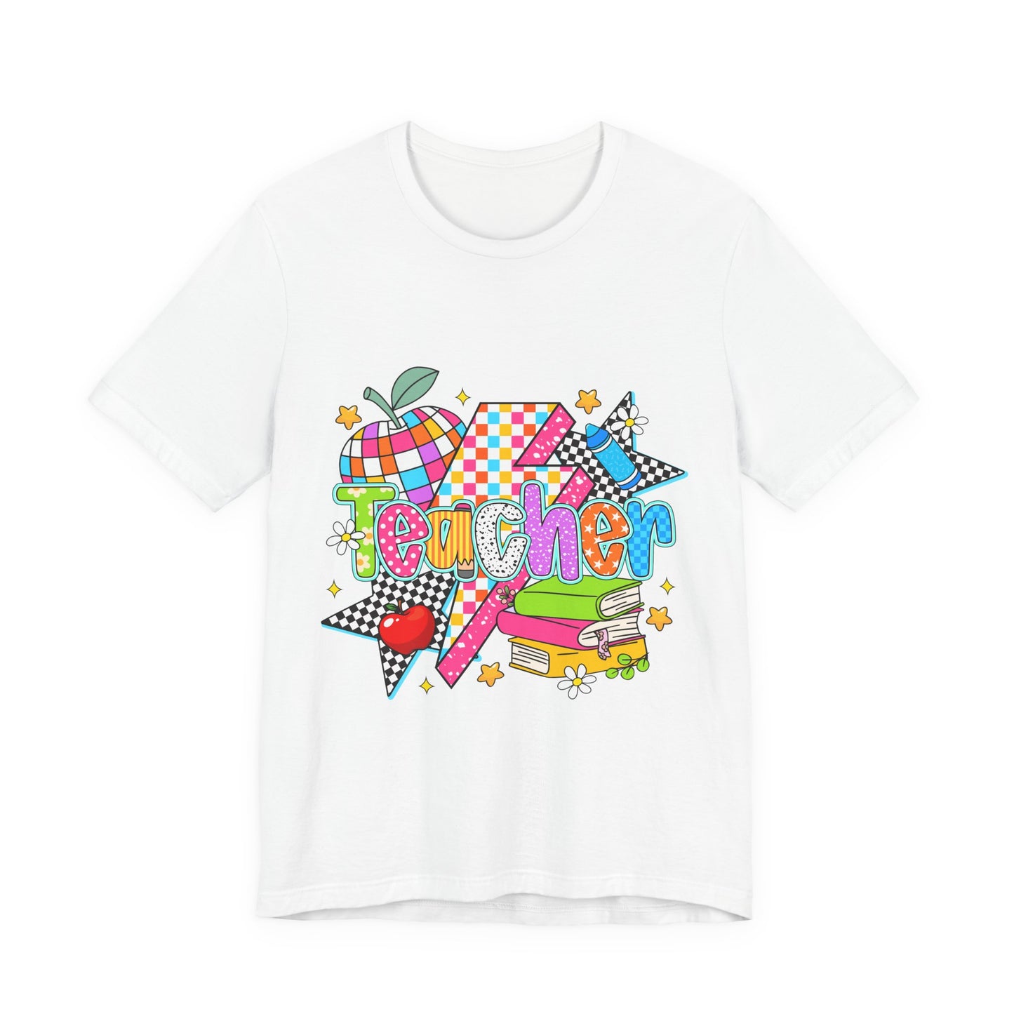 Teacher Colorful Doodle Graphic Tee — Back to School Gift for Teachers