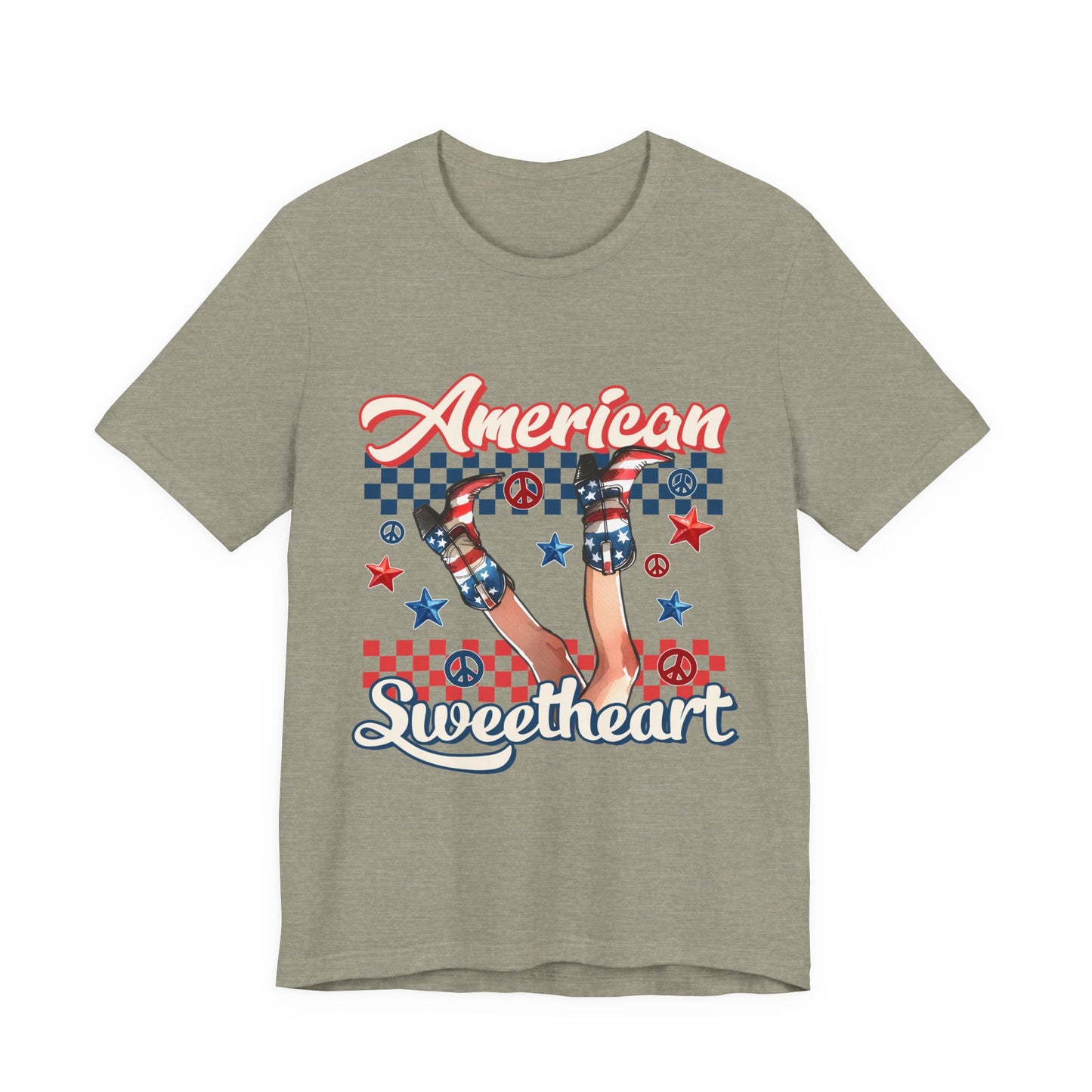 American Sweetheart T-Shirt — Retro Patriotic 4th of July Tee