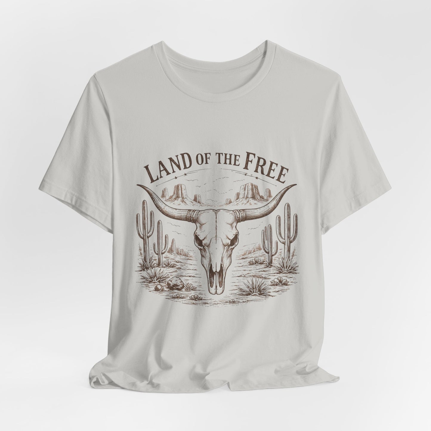 Western 'Land of the Free' Skull Tee