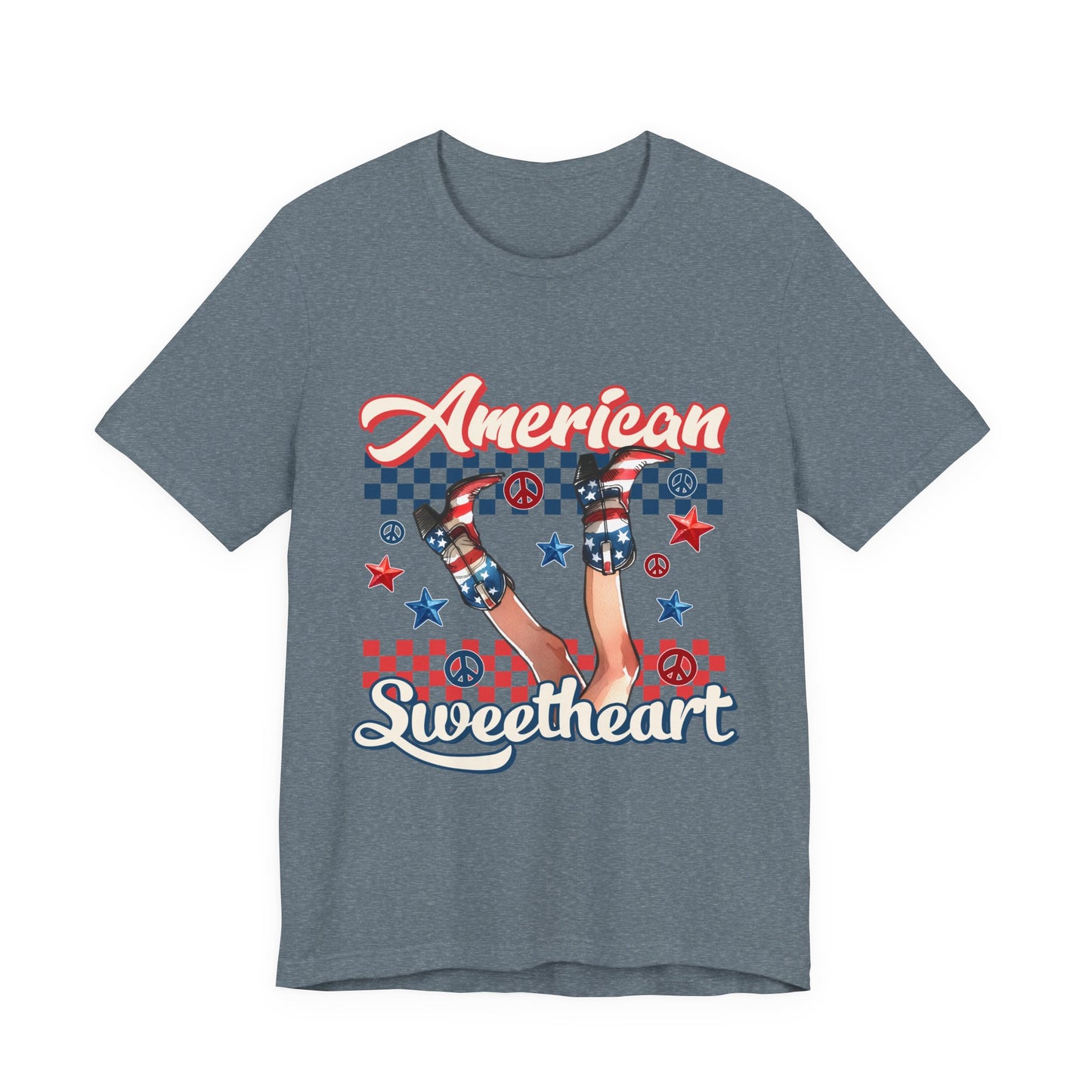 American Sweetheart T-Shirt — Retro Patriotic 4th of July Tee