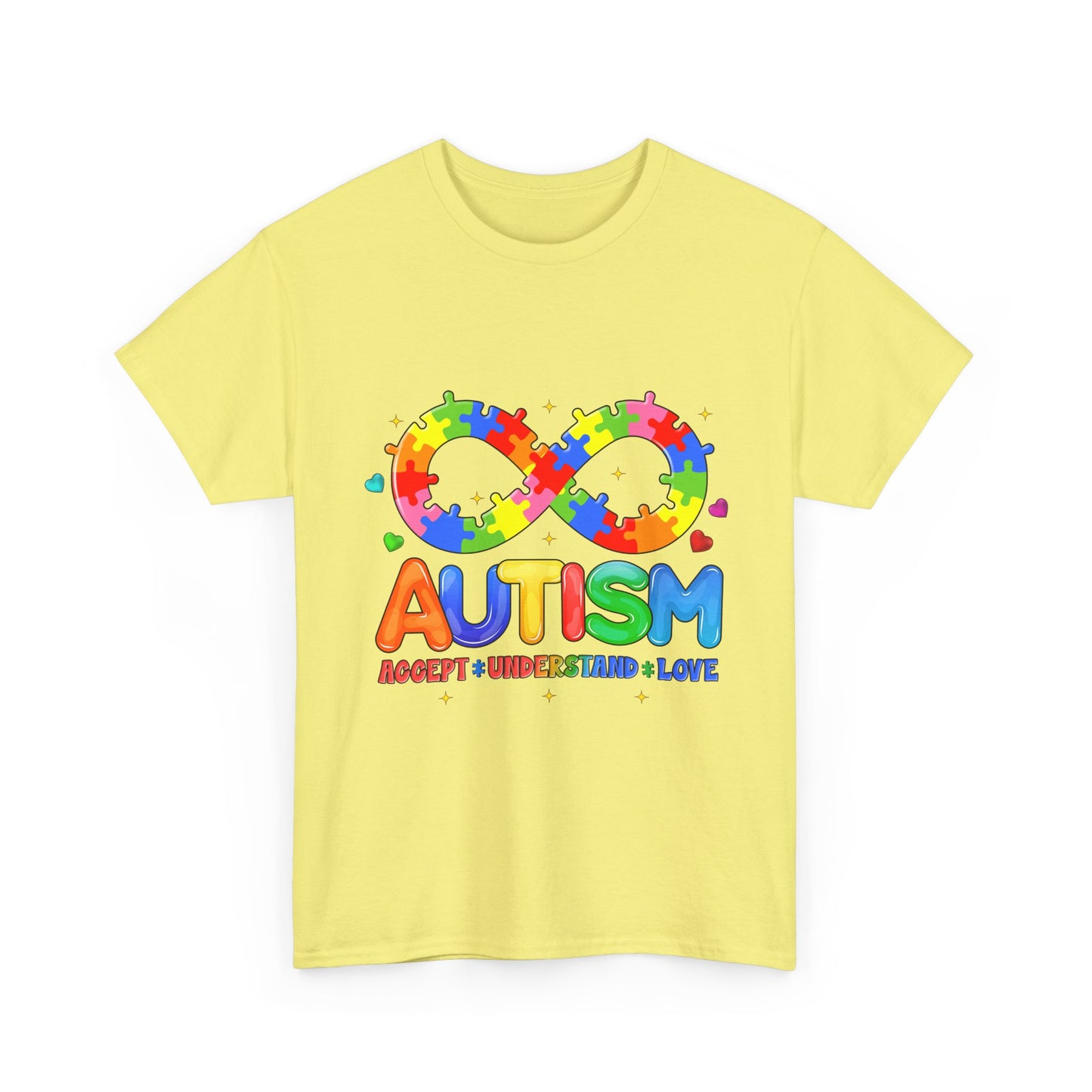 Autism Awareness Puzzle Infinity T-Shirt — Accept Understand Love