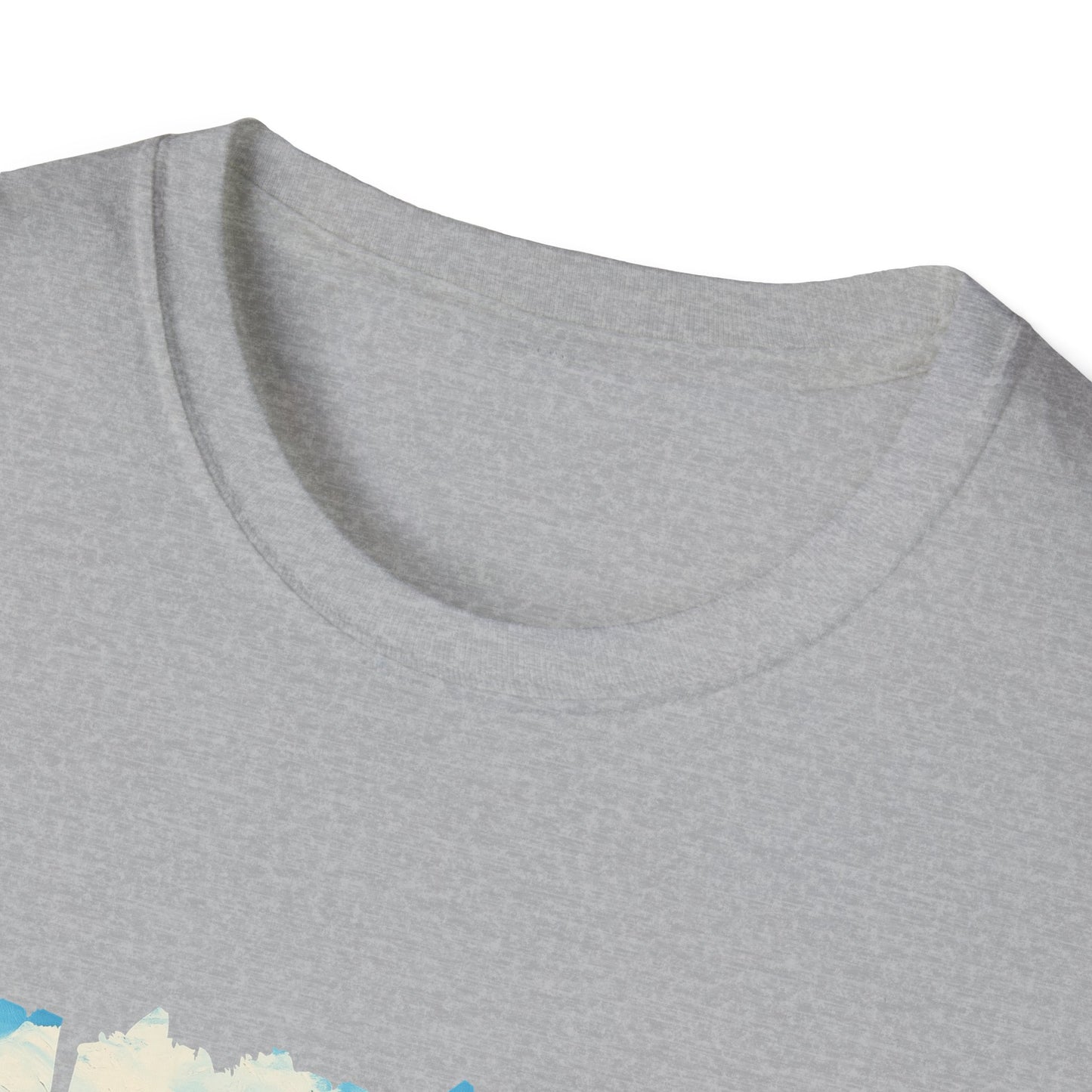 Scenic Chapel Landscape T-Shirt — Countryside Floral Mountain Art Tee