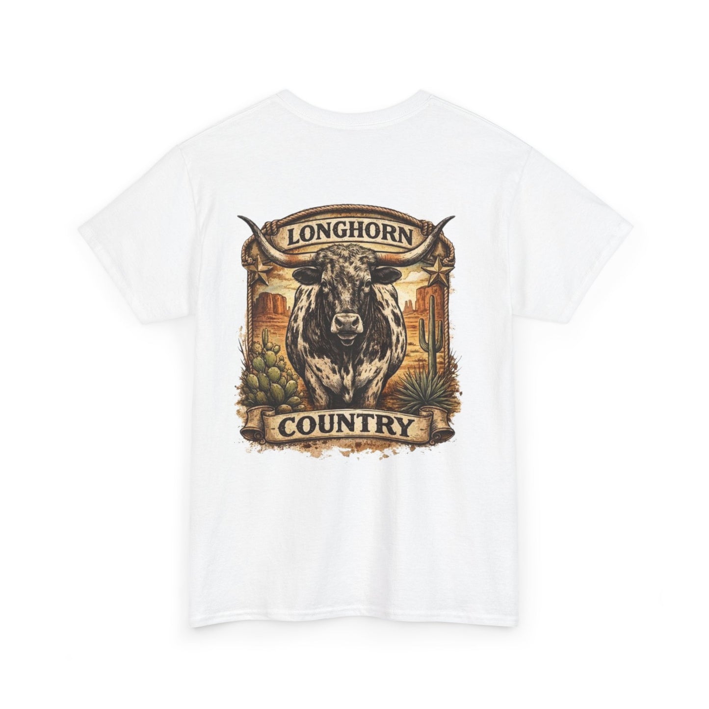 Longhorn Country Tee — Western Bull Graphic T-Shirt