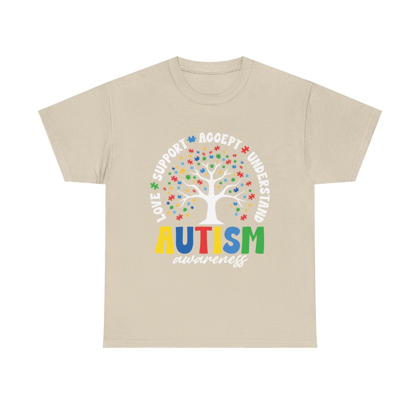 Autism Awareness T-Shirt – Colorful Puzzle Stars Tee
