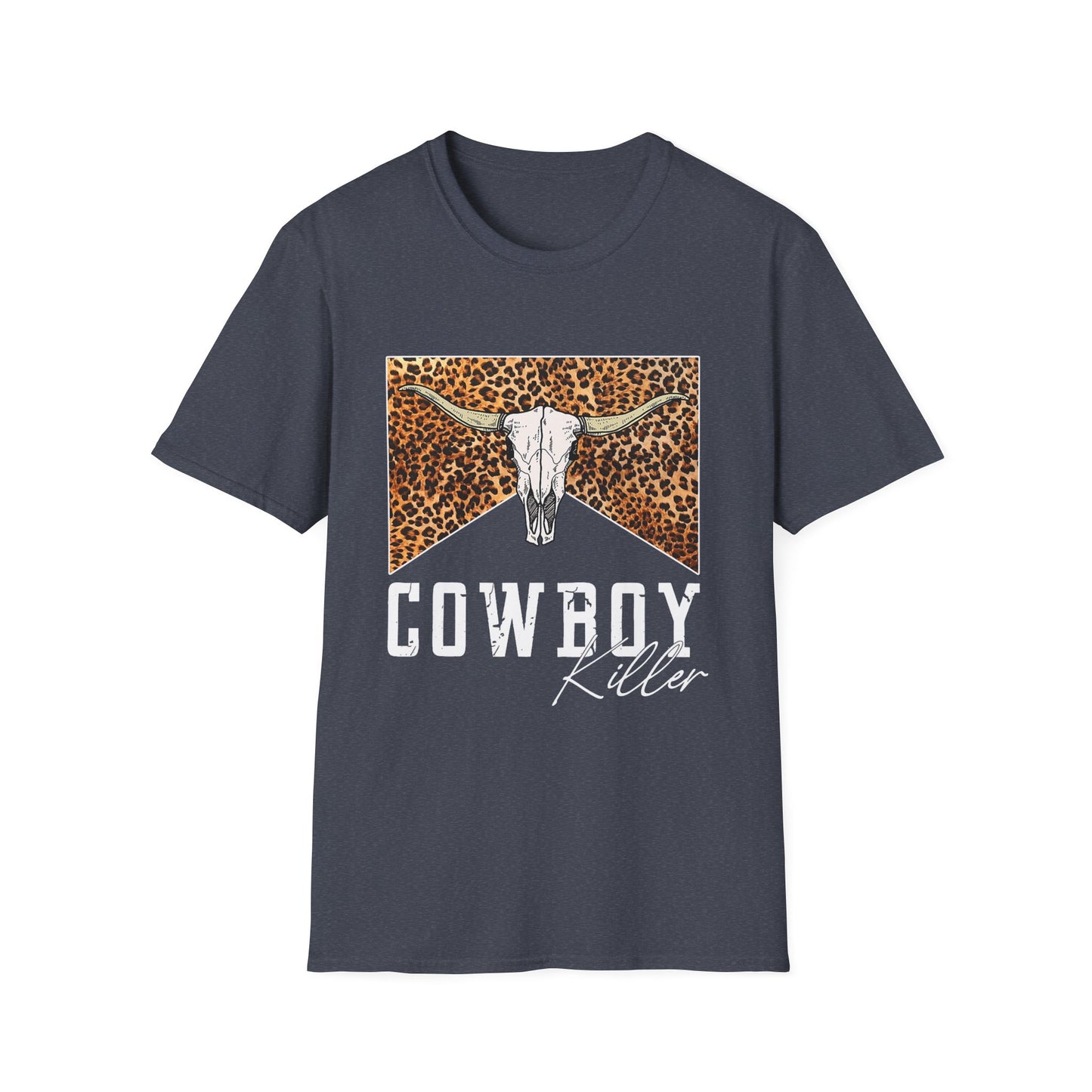 Cowboy Killer Graphic Tee – Leopard Skull Western T-Shirt