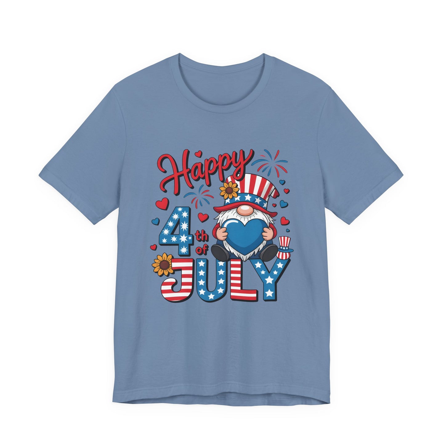 4th of July Gnome T-Shirt – Happy 4th of July Patriotic Tee