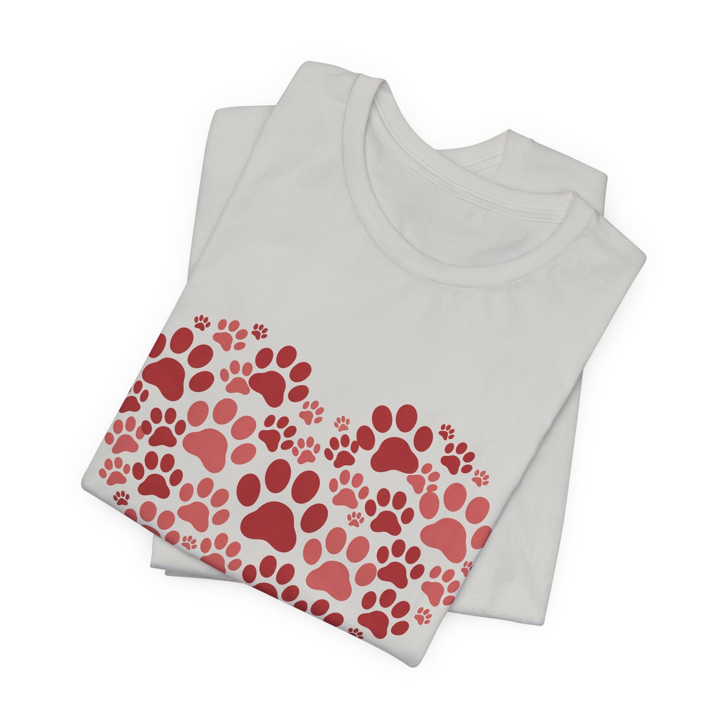 Heart Paw Print T-Shirt — Dog Lover Valentine Tee