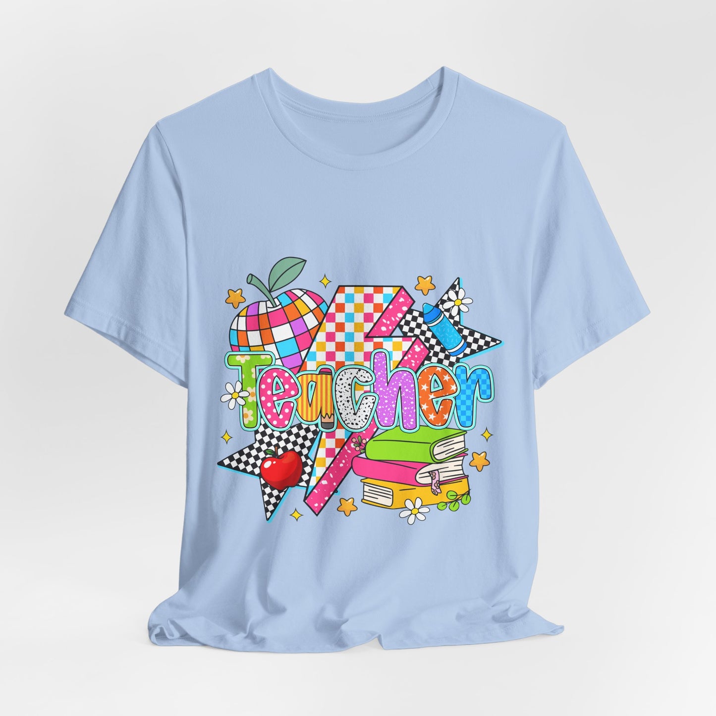 Teacher Colorful Doodle Graphic Tee — Back to School Gift for Teachers