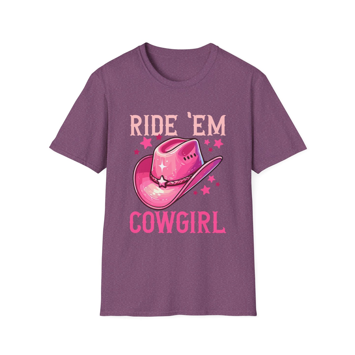 Ride 'Em Cowgirl T-Shirt — Pink Cowboy Hat Graphic Tee