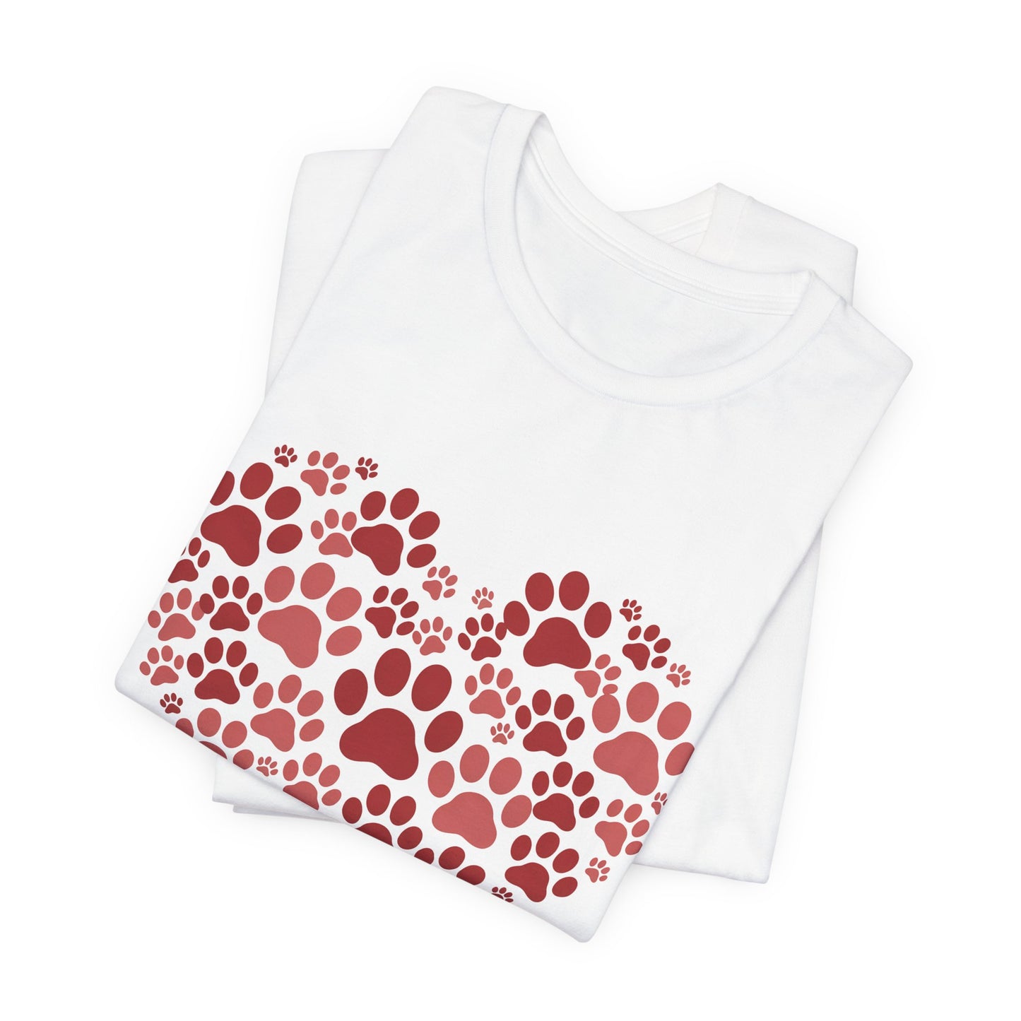 Heart Paw Print T-Shirt — Dog Lover Valentine Tee