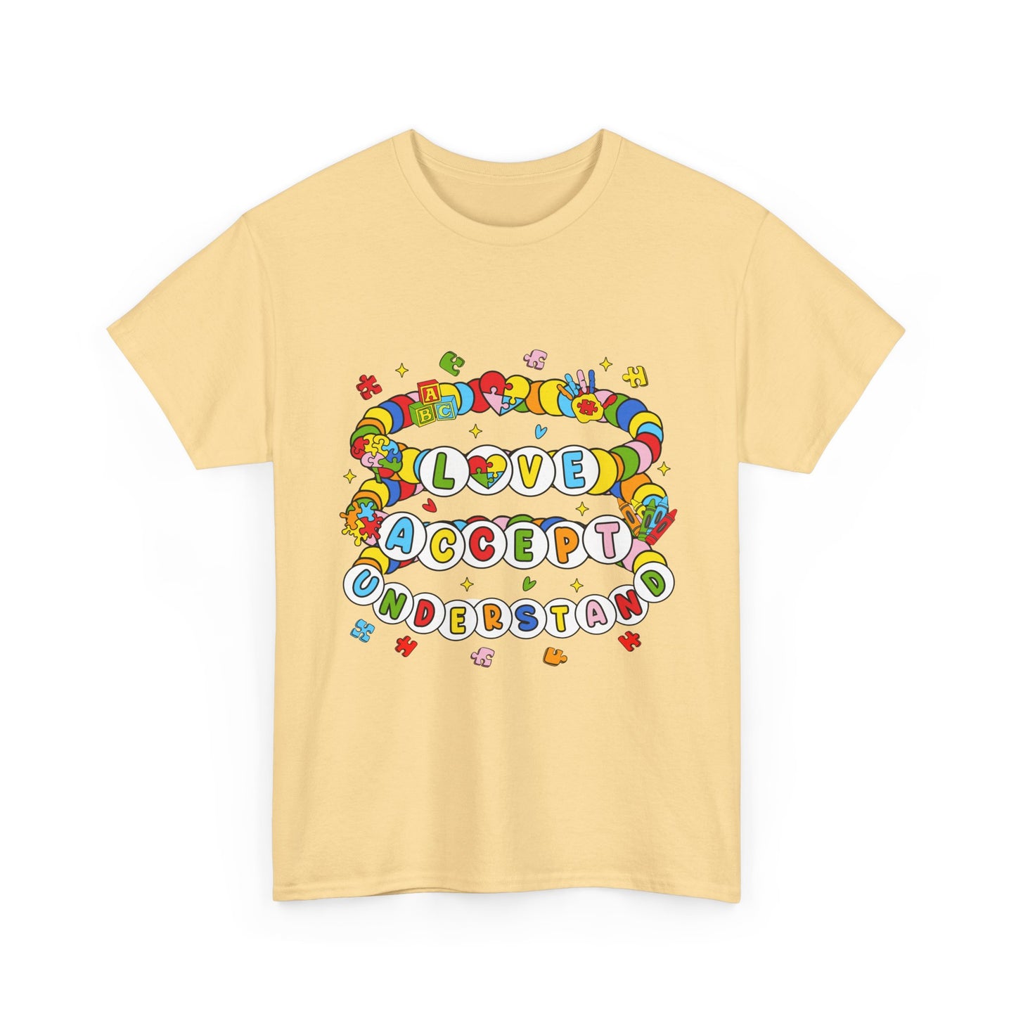 Love Accept Understand T-Shirt — Rainbow Positive Message Tee