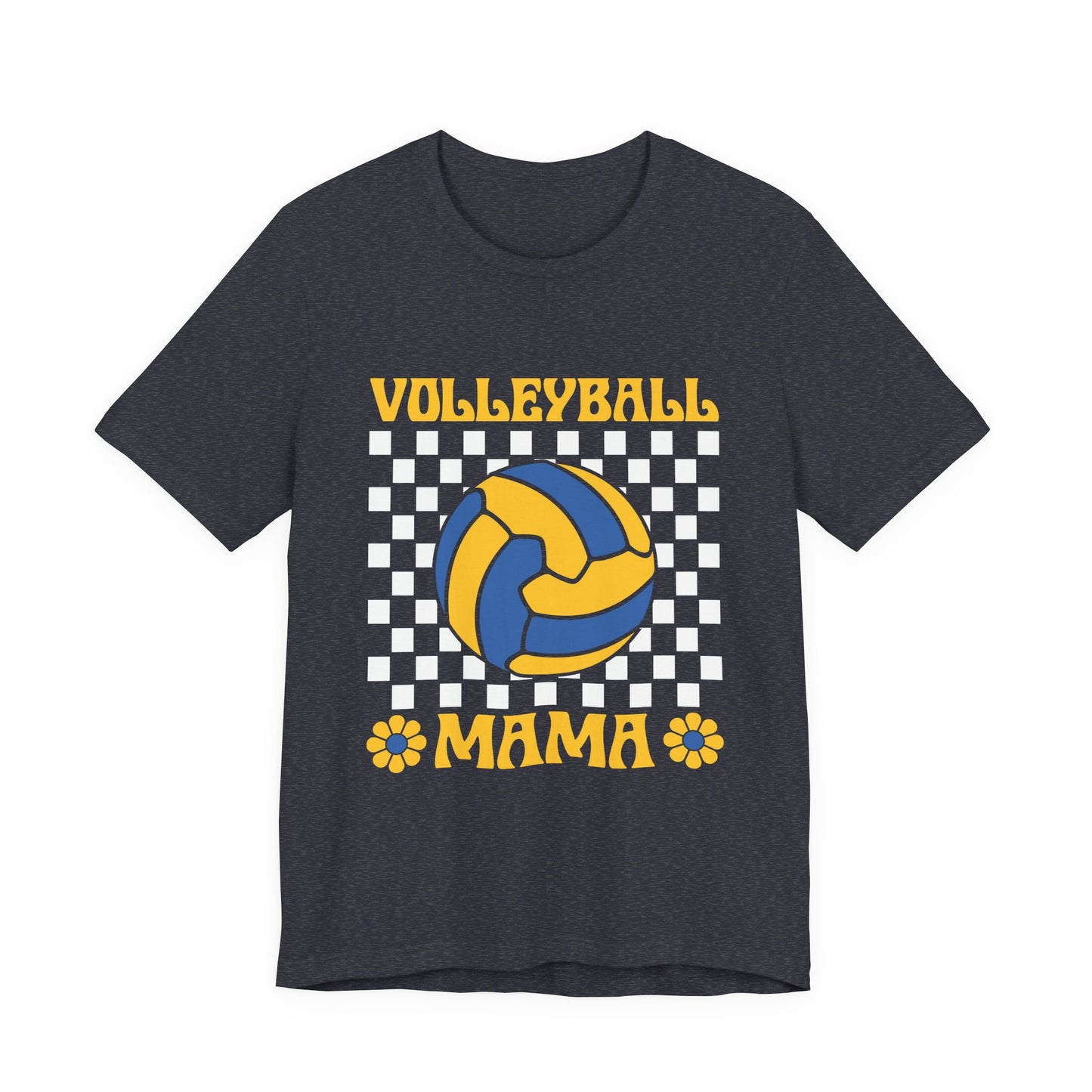 Volleyball Mama T-Shirt — Checkered Volleyball Mom Tee