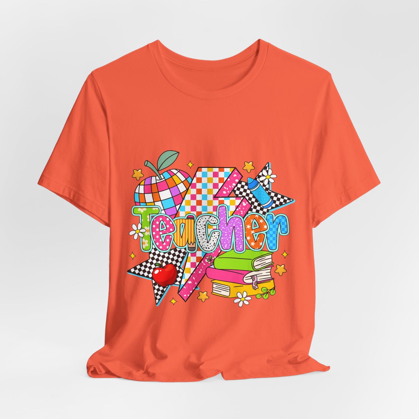 Teacher Colorful Doodle Graphic Tee — Back to School Gift for Teachers