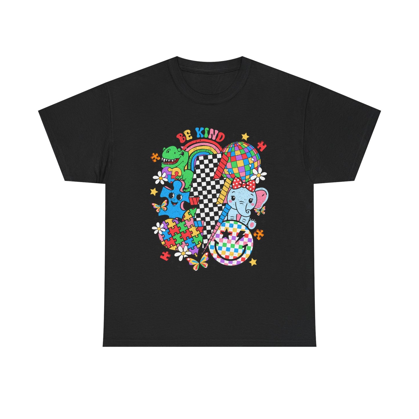 Autism Awareness Puzzle Heart Tee — Colorful Kids & Adults Support Shirt