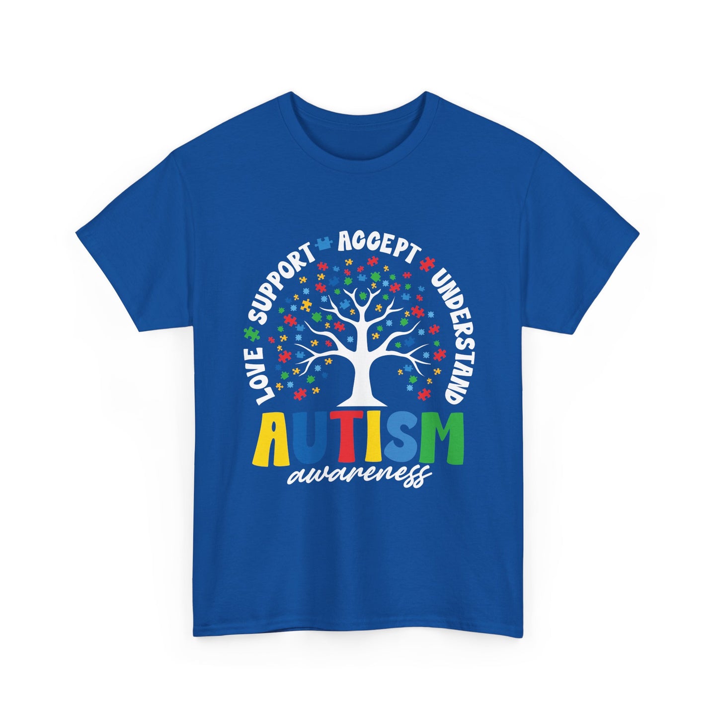 Autism Awareness T-Shirt – Colorful Puzzle Stars Tee