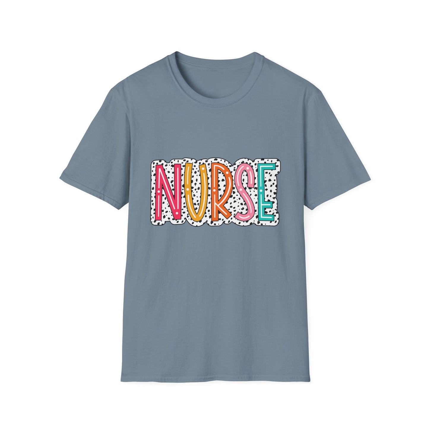 Nurse Colorblock Graphic T-Shirt — Fun Retro Medical Appreciation Tee