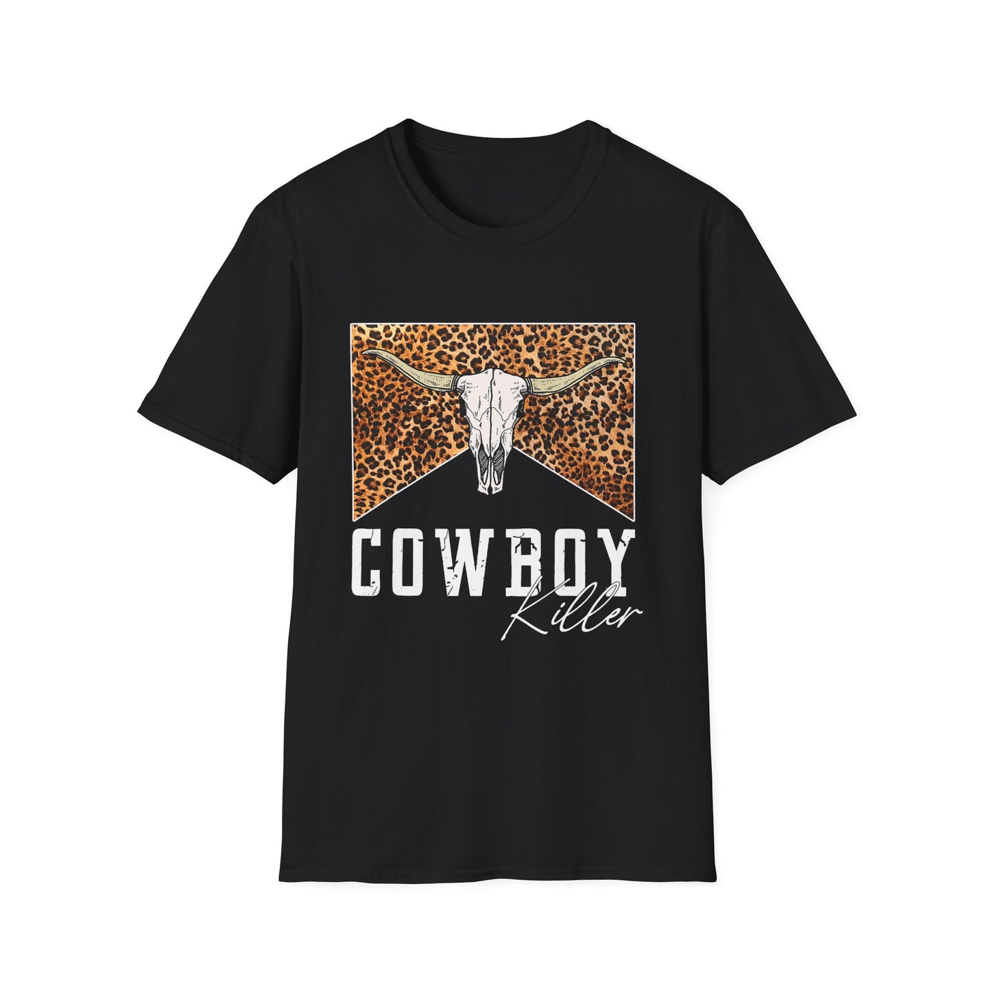 Cowboy Killer Graphic Tee – Leopard Skull Western T-Shirt