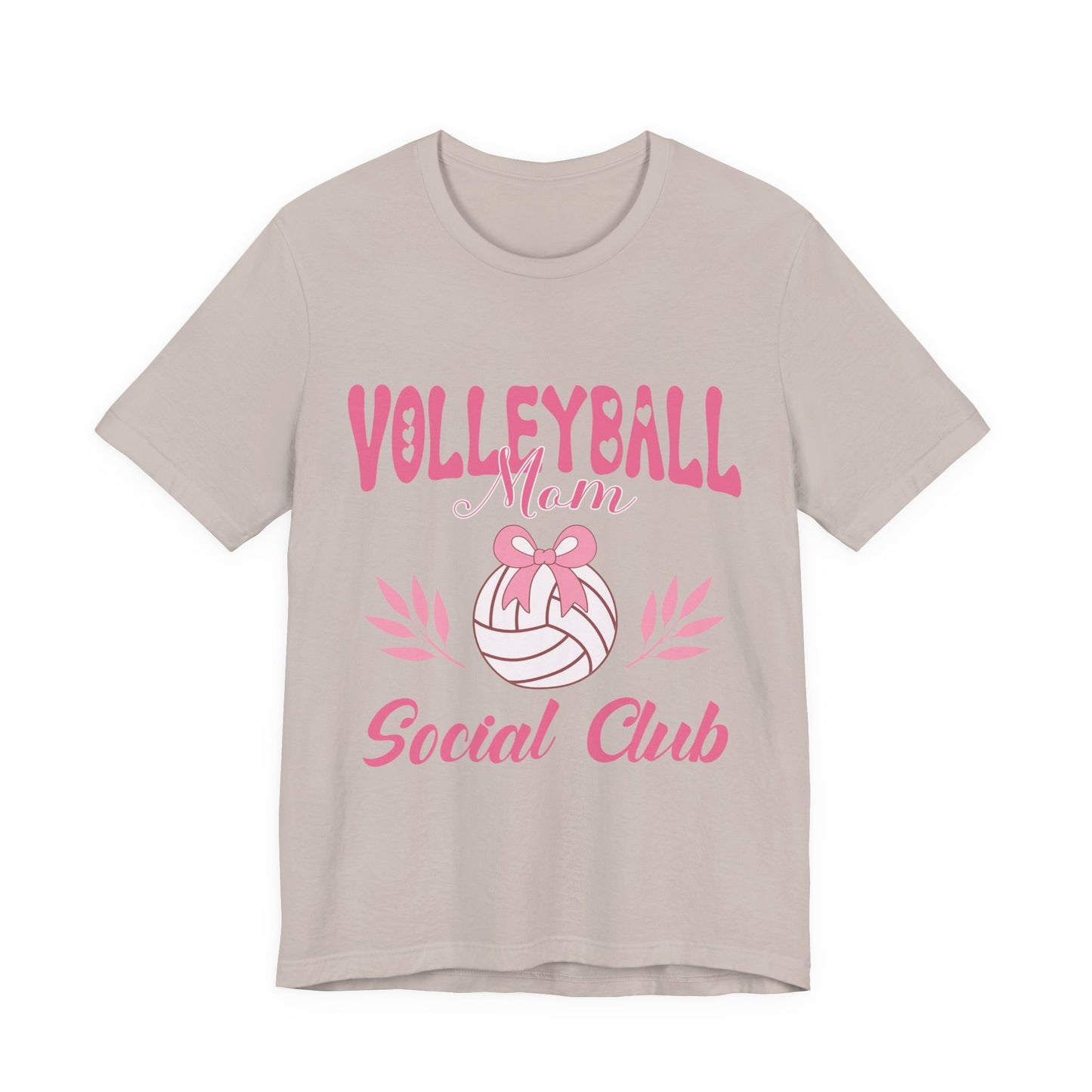 Volleyball Mom Social Club Tee — Pink Volleyball Mom Shirt