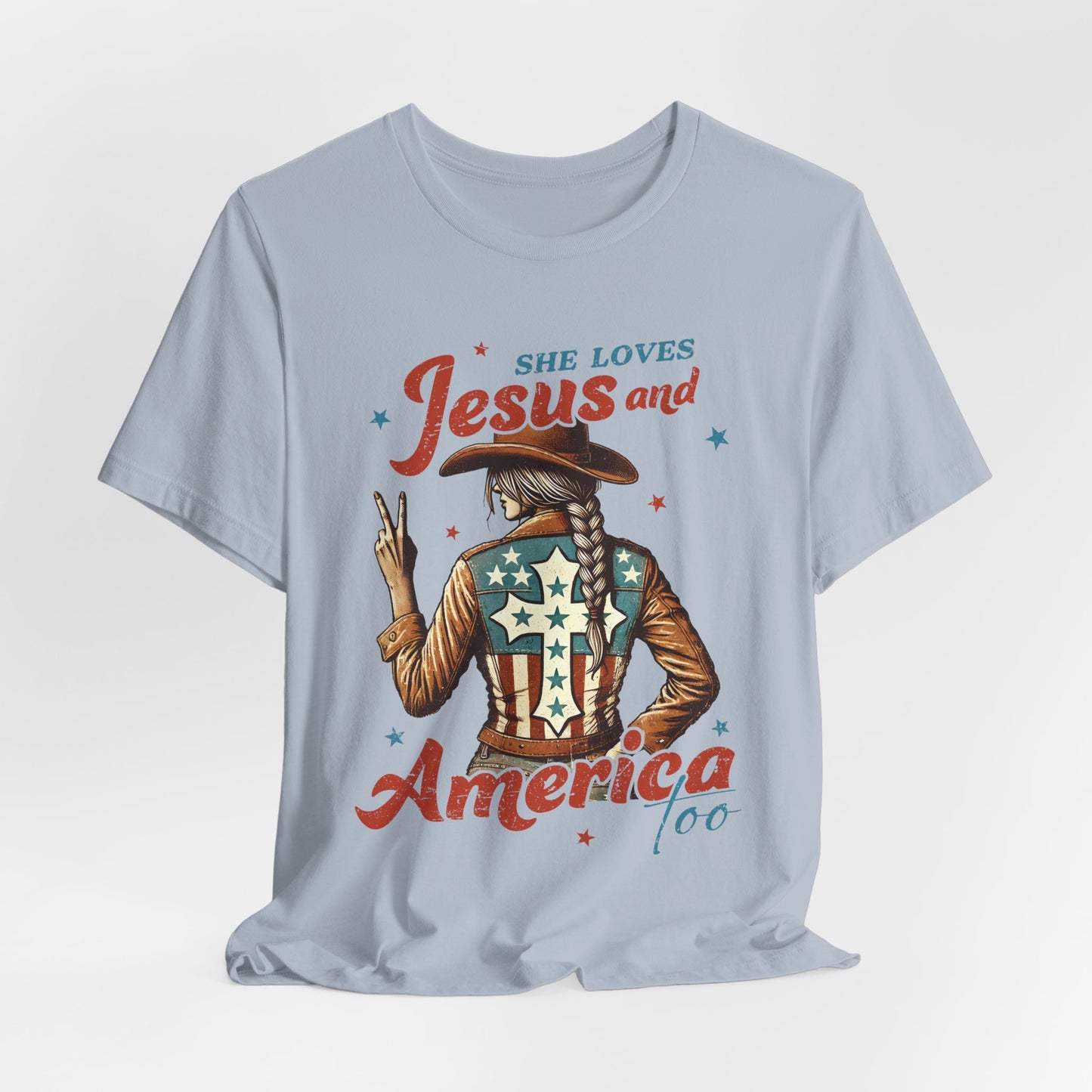 She Loves Jesus and America Tee