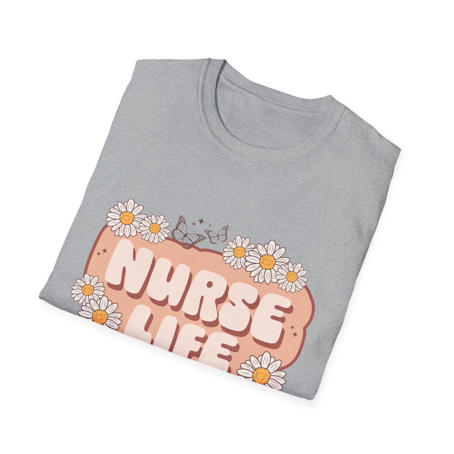 Nurse Life T‑Shirt — Floral Daisy Retro Nurse Tee