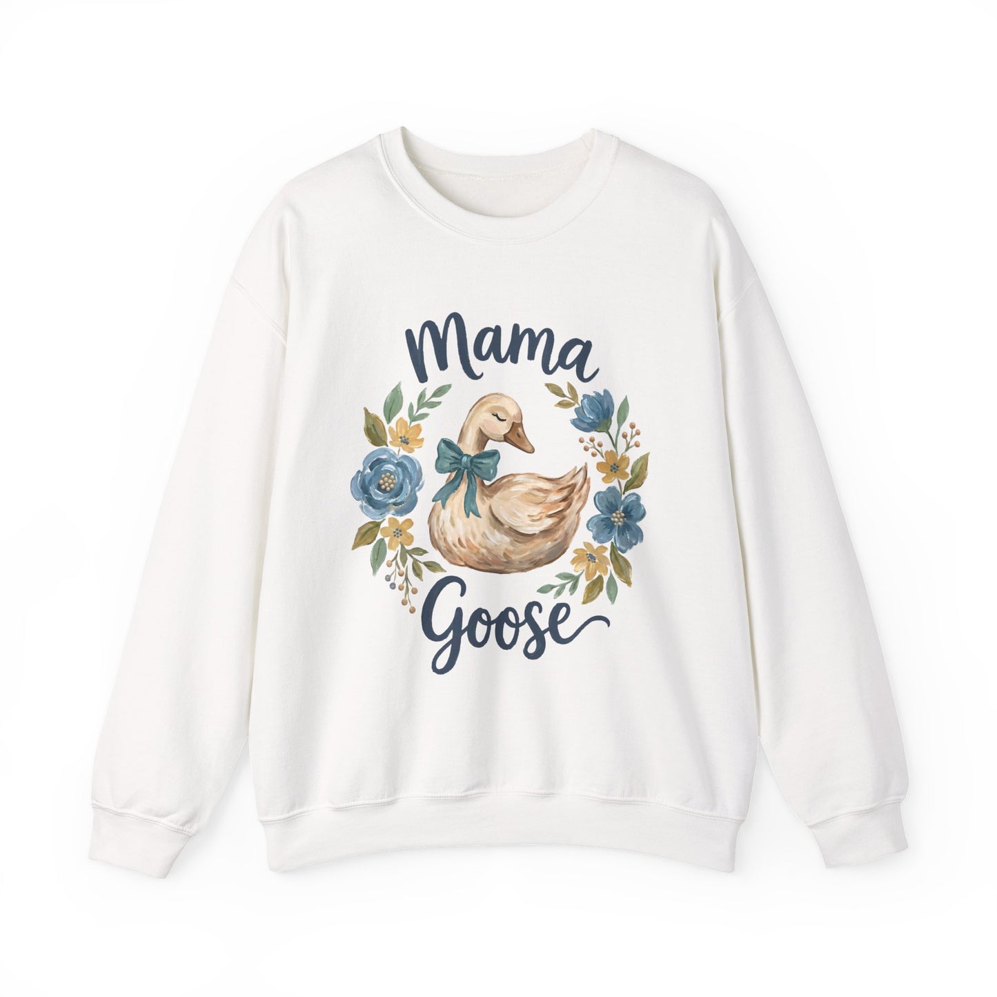 Mama Goose Crewneck Sweatshirt – Floral Duckling Mom Cozy Pullover