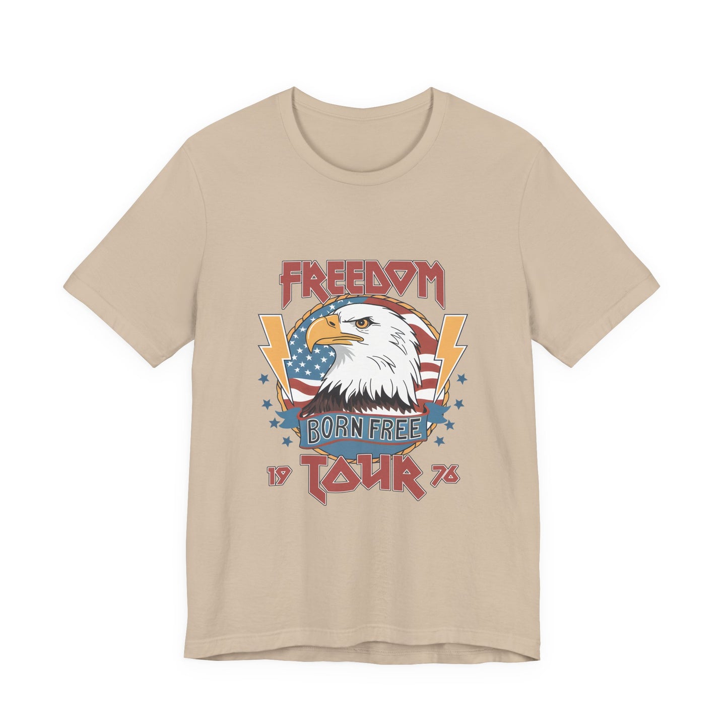 Freedom Born Free Tour Tee — Vintage American Eagle Patriotic T‑Shirt