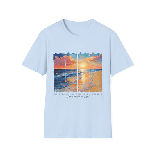 Sunset Beach T-Shirt — Scenic Ocean Sunrise Graphic Tee