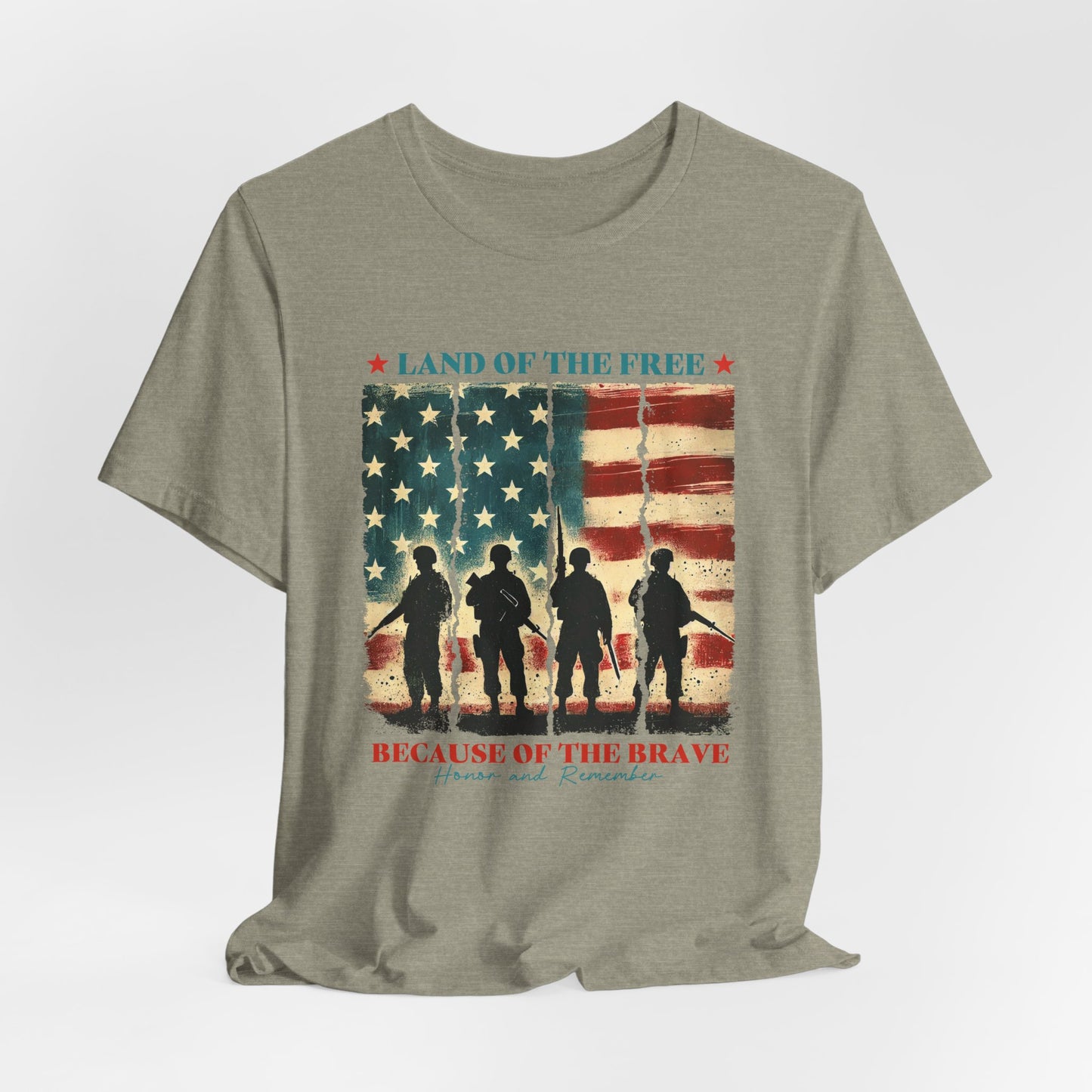 Patriotic 'Land of the Free, Because of the Brave' T-Shirt