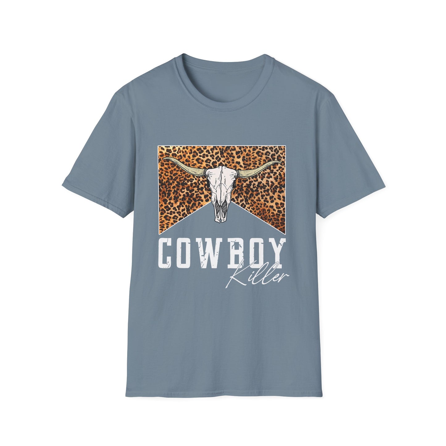 Cowboy Killer Graphic Tee – Leopard Skull Western T-Shirt