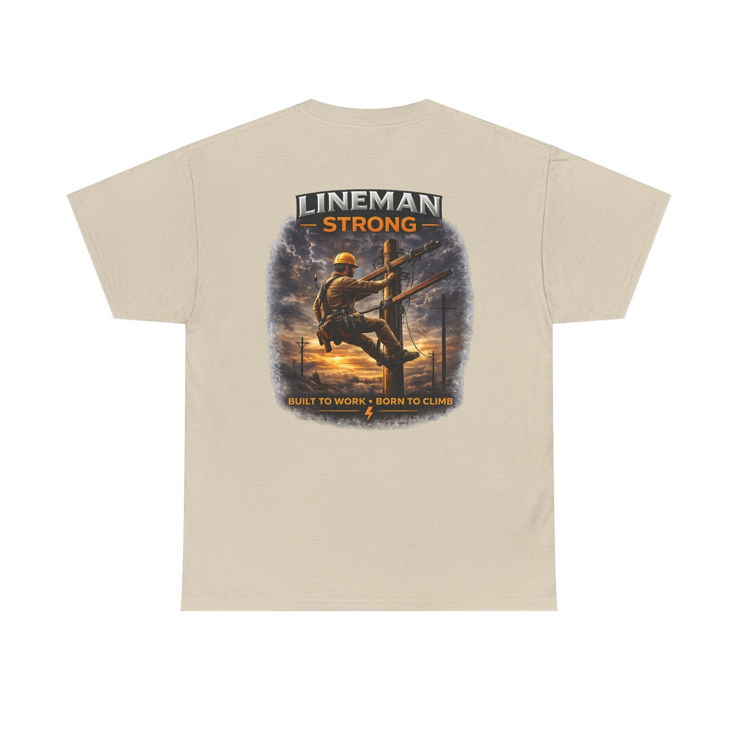 Lineman-Built to work-Born to climb Unisex Heavy Cotton Tee