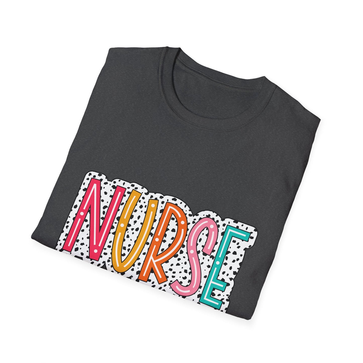 Nurse Colorblock Graphic T-Shirt — Fun Retro Medical Appreciation Tee