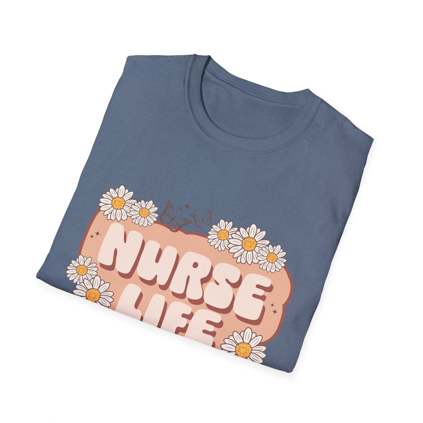 Nurse Life T‑Shirt — Floral Daisy Retro Nurse Tee