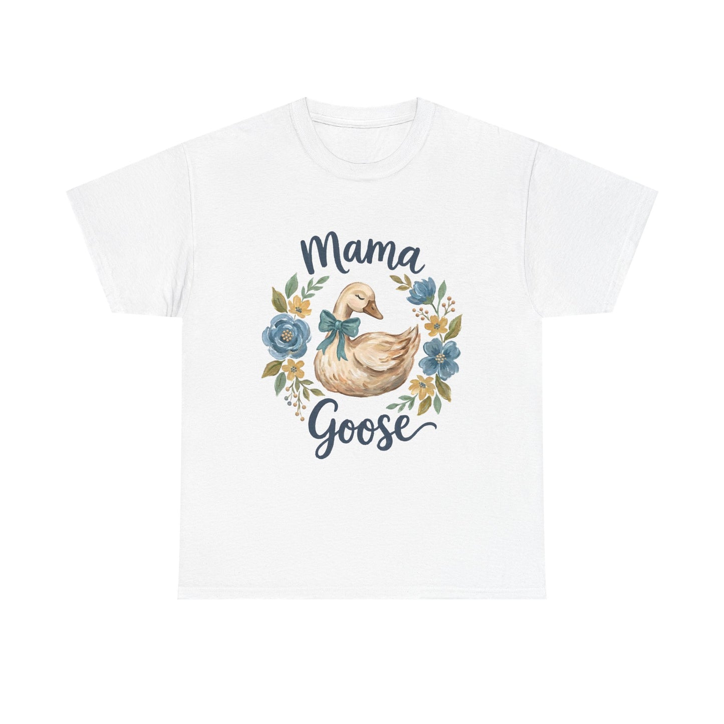 Mama Goose Floral T-Shirt — Cute Mom Bird Graphic Tee