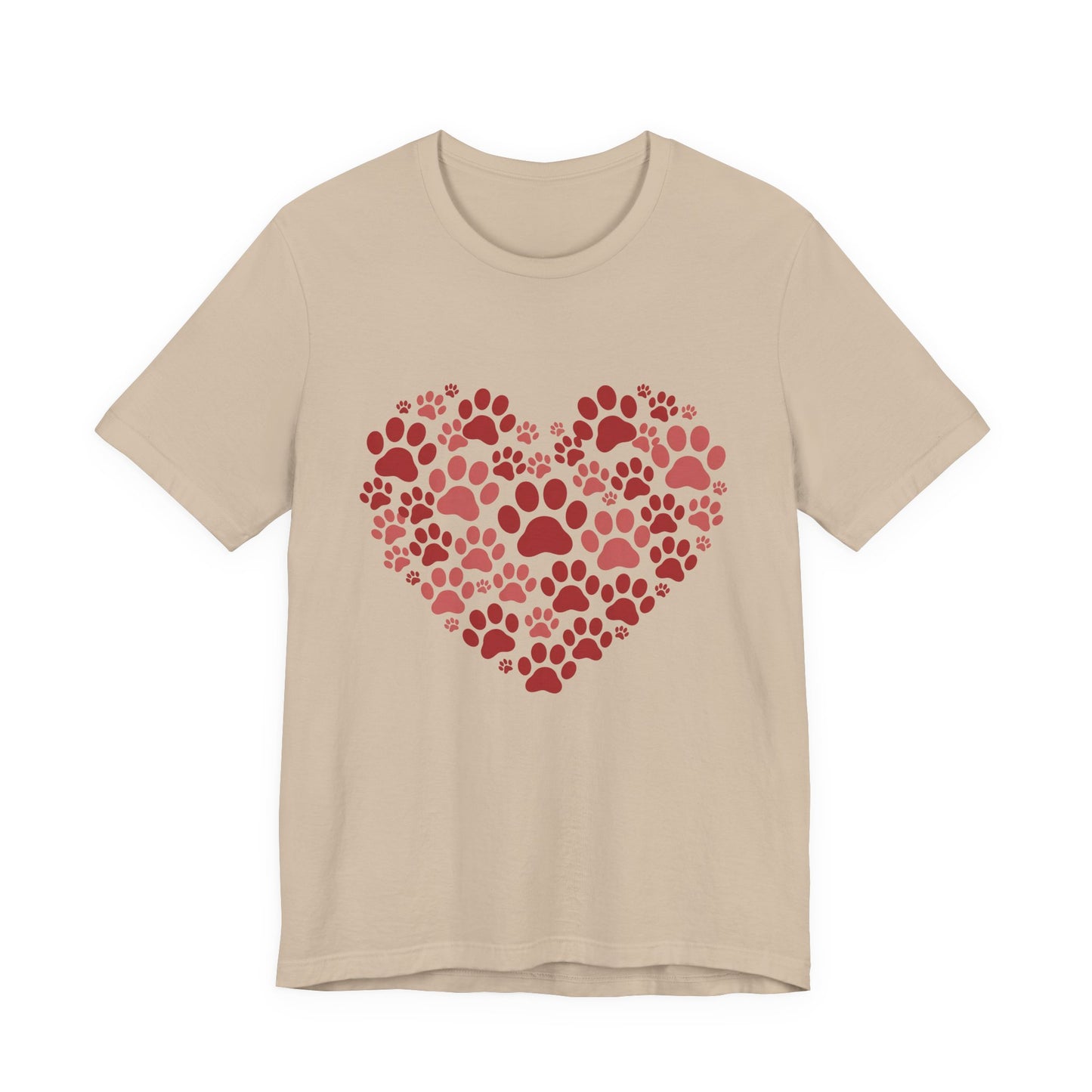 Heart Paw Print T-Shirt — Dog Lover Valentine Tee