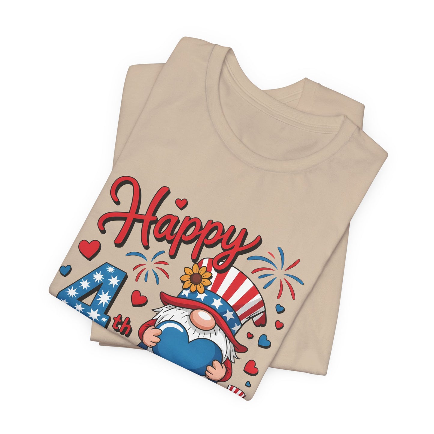 4th of July Gnome T-Shirt – Happy 4th of July Patriotic Tee