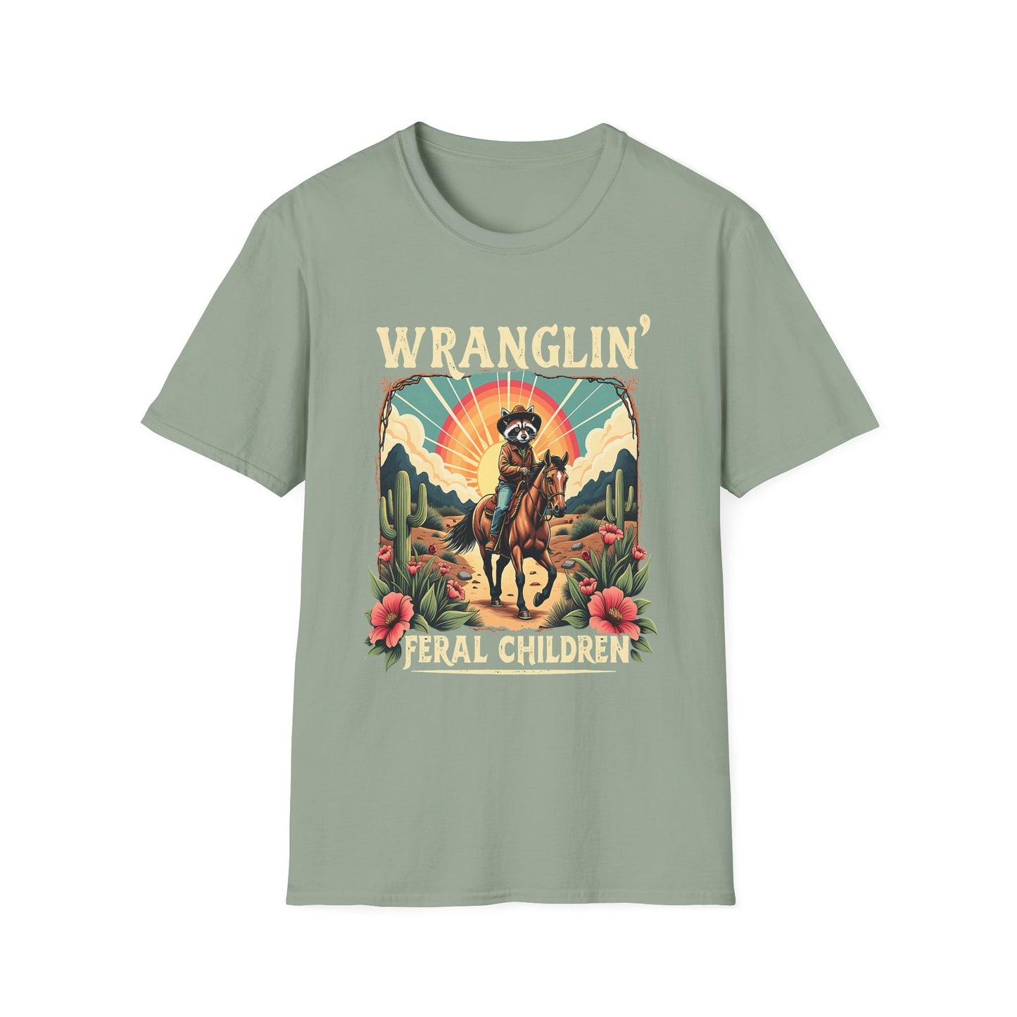 Wranglin' Real Cowboy T-Shirt — Retro Western Rodeo Graphic Tee
