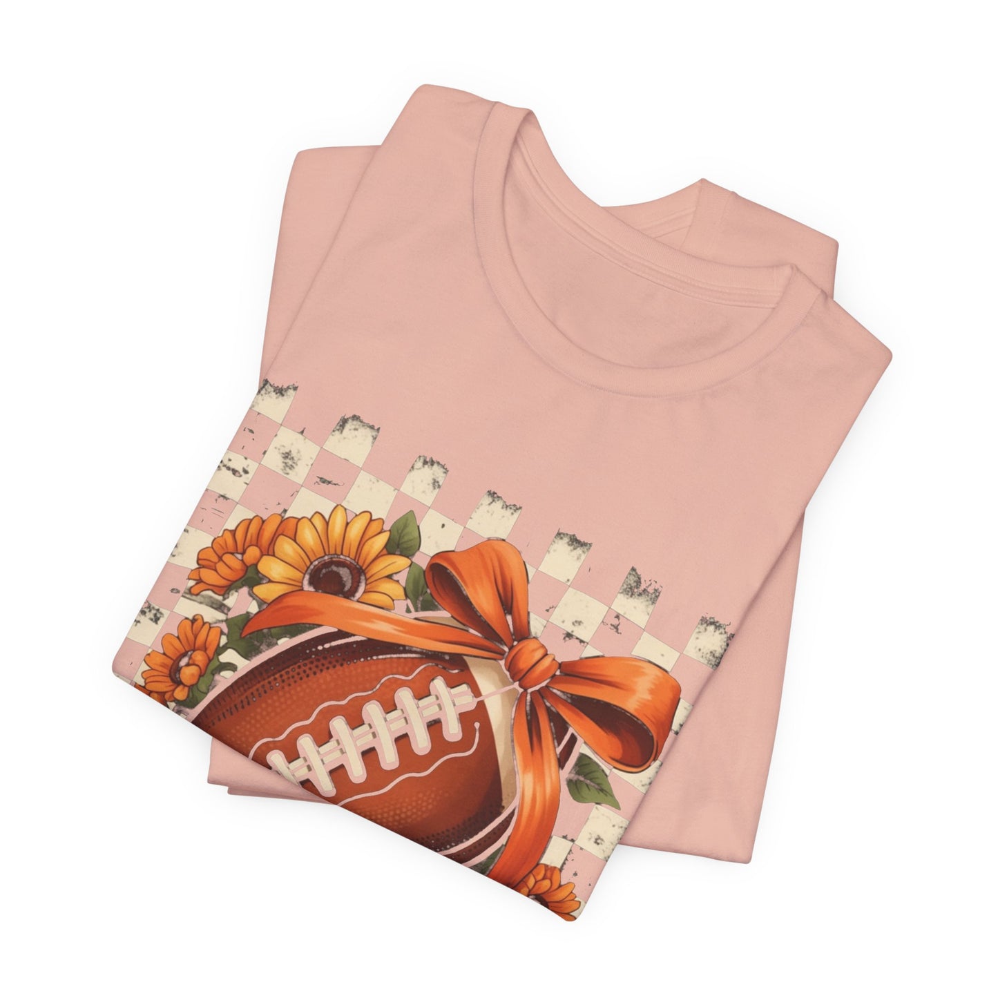 Football Sunflower Tee — Fall Game Day Shirt