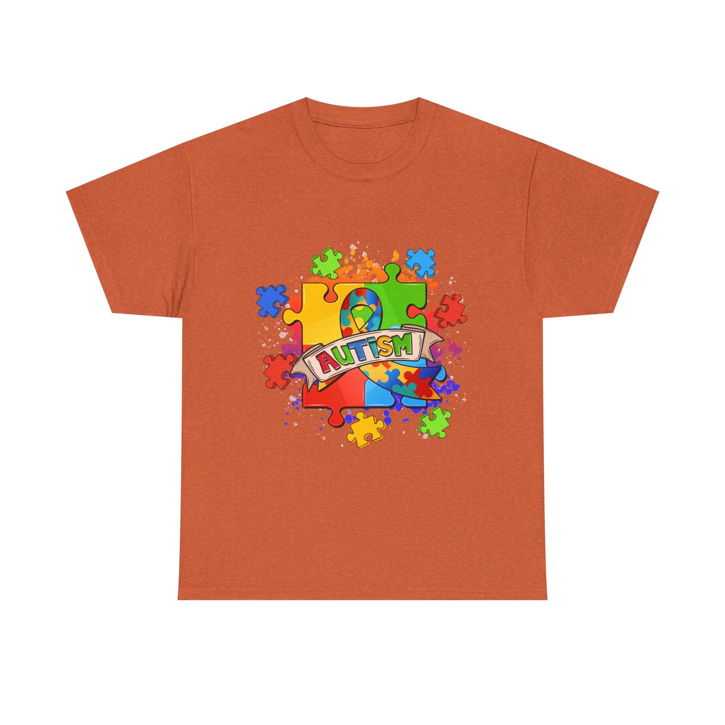 Autism Awareness Puzzle Tee – Colorful 'Autism' Ribbon Design
