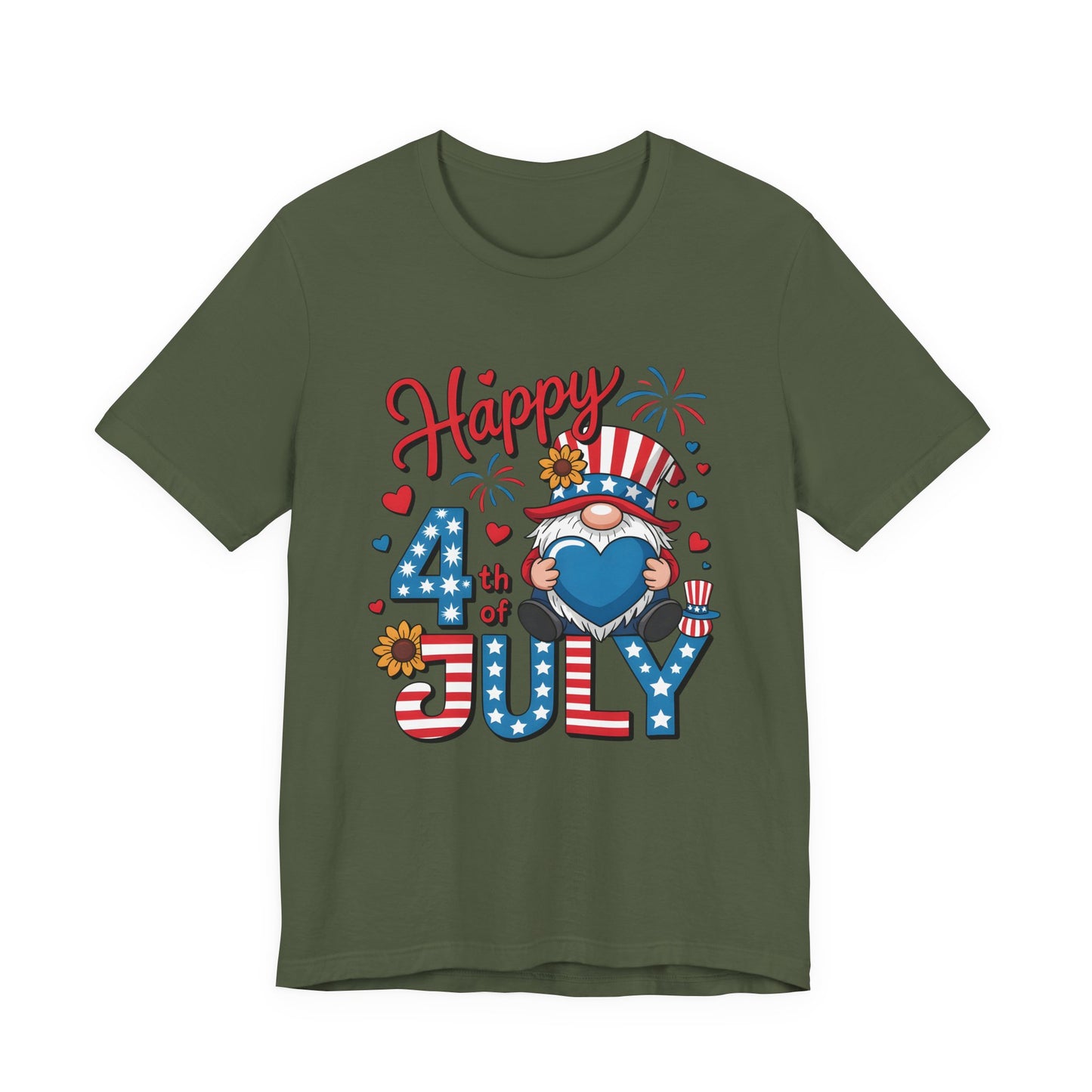 4th of July Gnome T-Shirt – Happy 4th of July Patriotic Tee