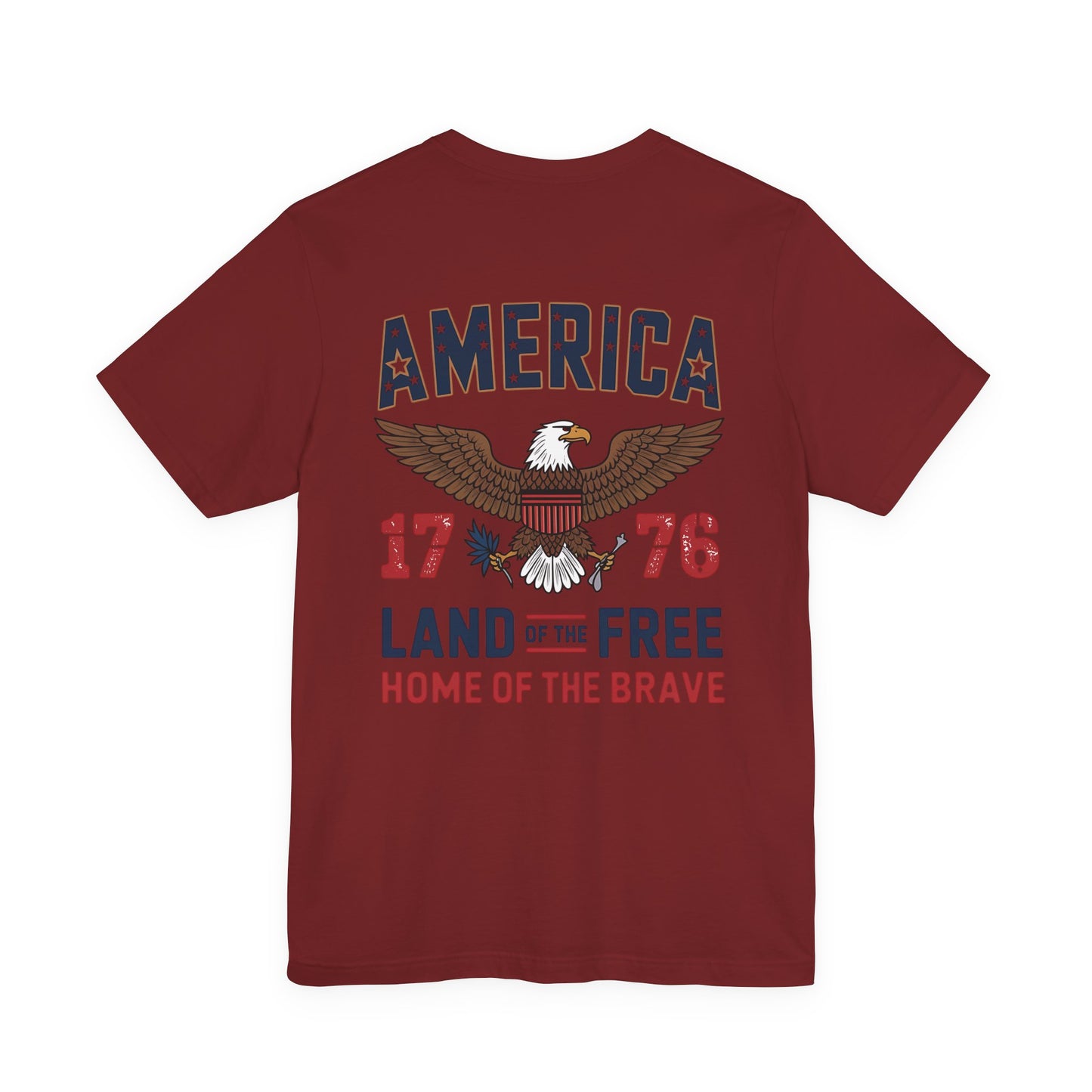 America 1776 Eagle T‑Shirt — Land of the Free, Home of the Brave