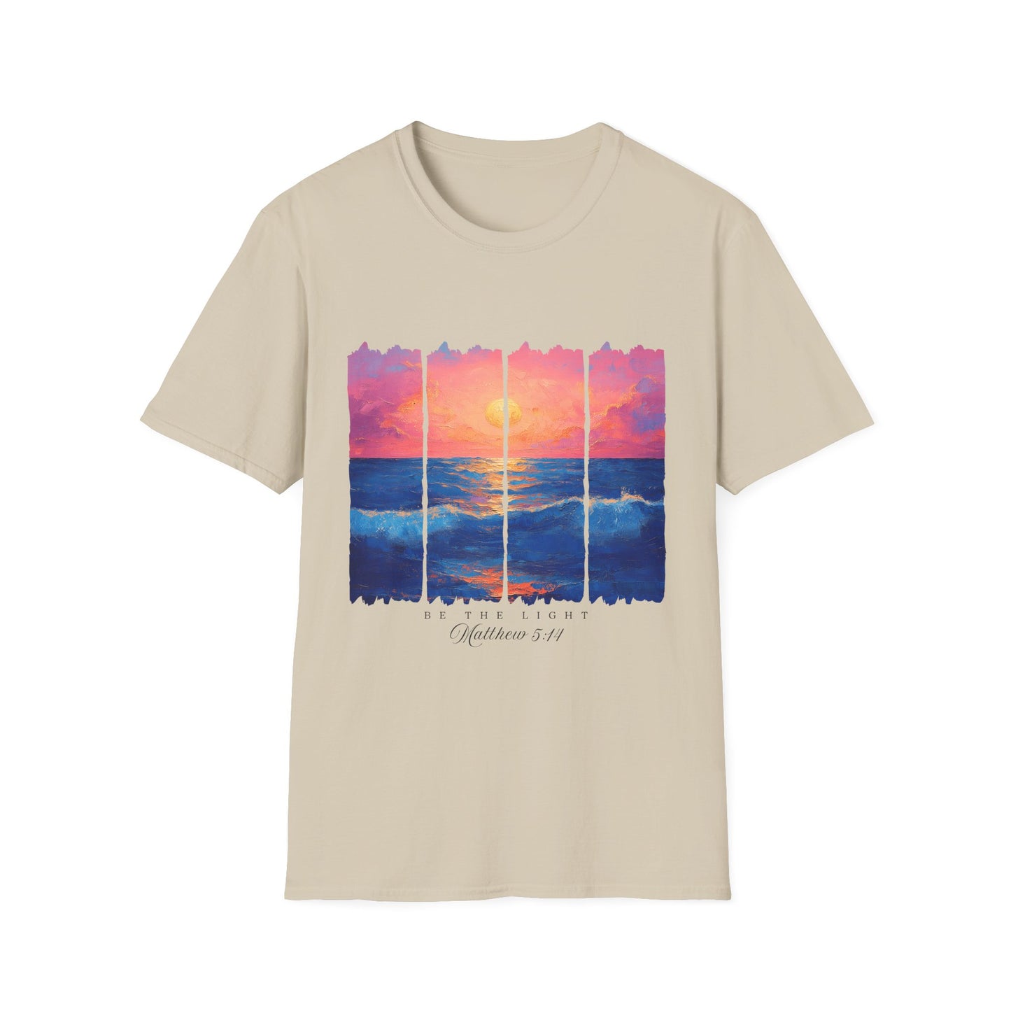 Sunset Ocean Panels T-Shirt — Inspirational Beach Sunset Graphic