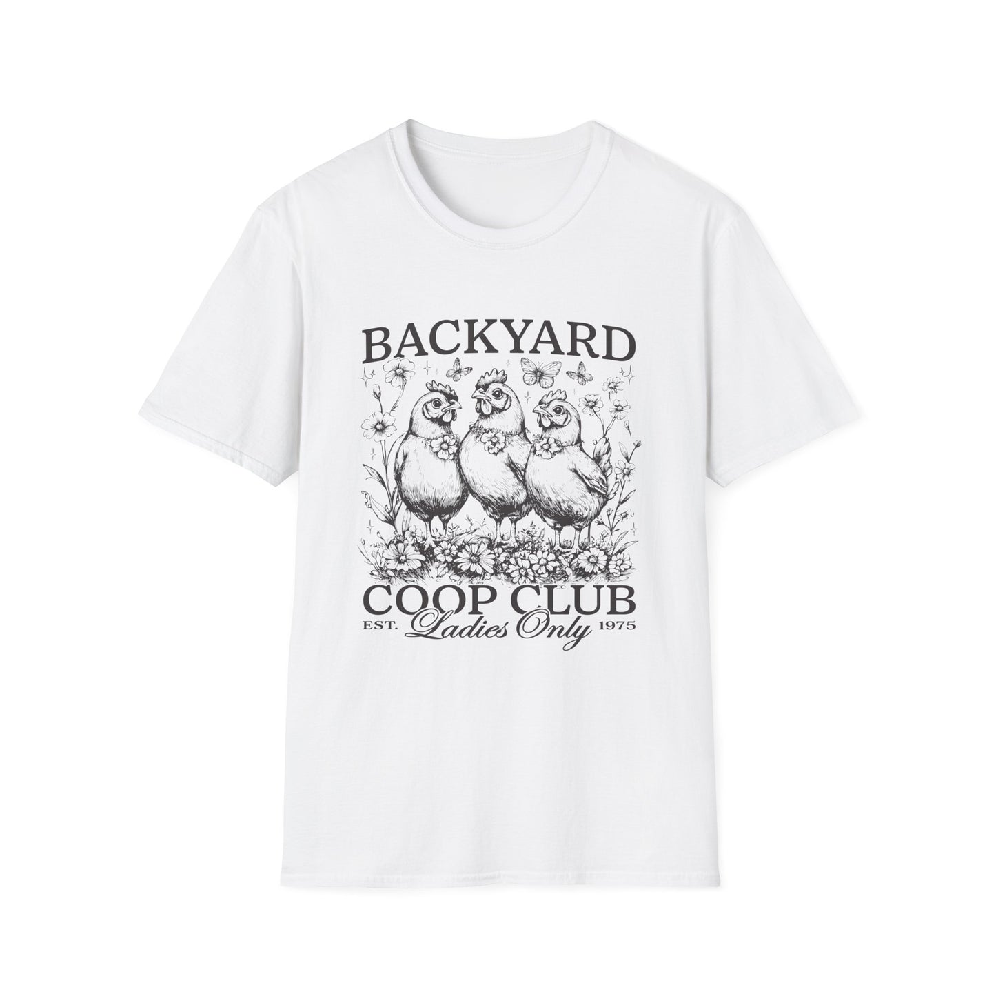 Backyard Coop Club T-Shirt — 'Ladies Only' Vintage Chicken Farm Tee