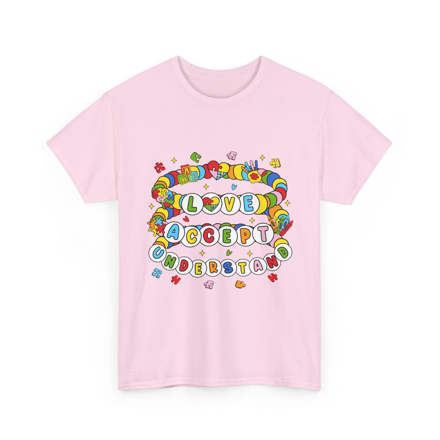 Love Accept Understand T-Shirt — Rainbow Positive Message Tee
