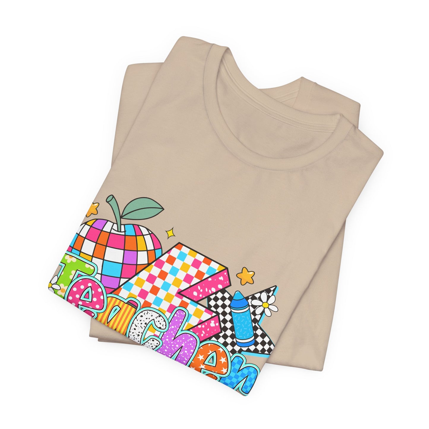 Teacher Colorful Doodle Graphic Tee — Back to School Gift for Teachers