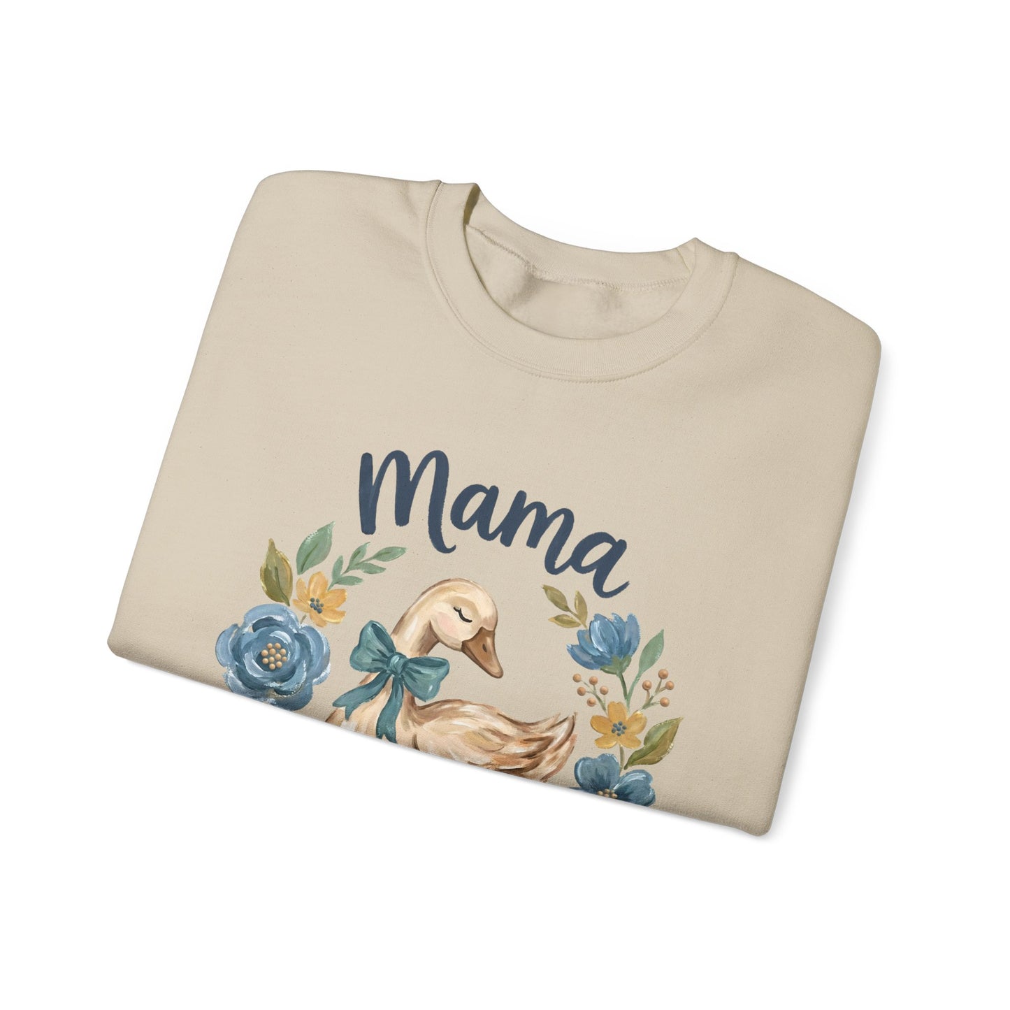 Mama Goose Crewneck Sweatshirt – Floral Duckling Mom Cozy Pullover