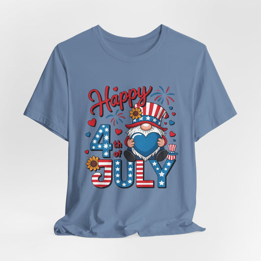 4th of July Gnome T-Shirt – Happy 4th of July Patriotic Tee