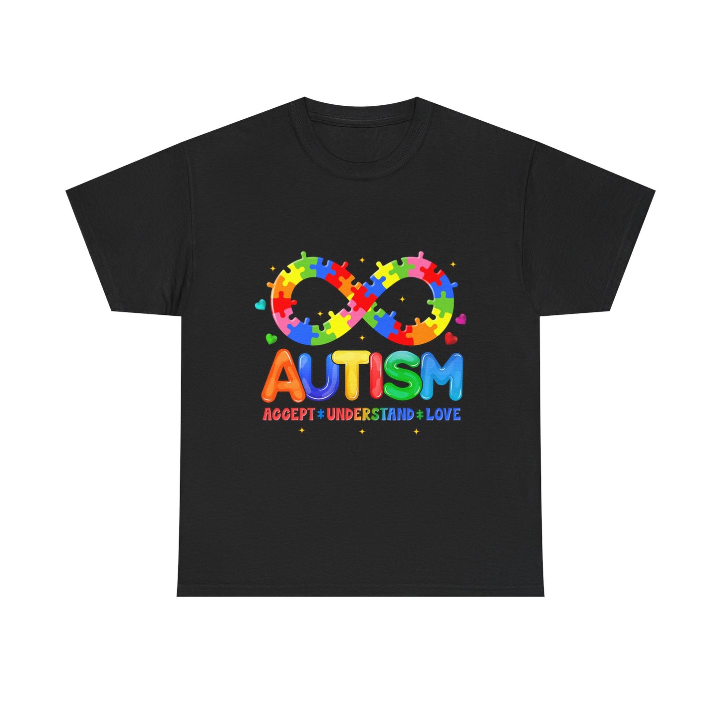 Autism Awareness Puzzle Infinity T-Shirt — Accept Understand Love